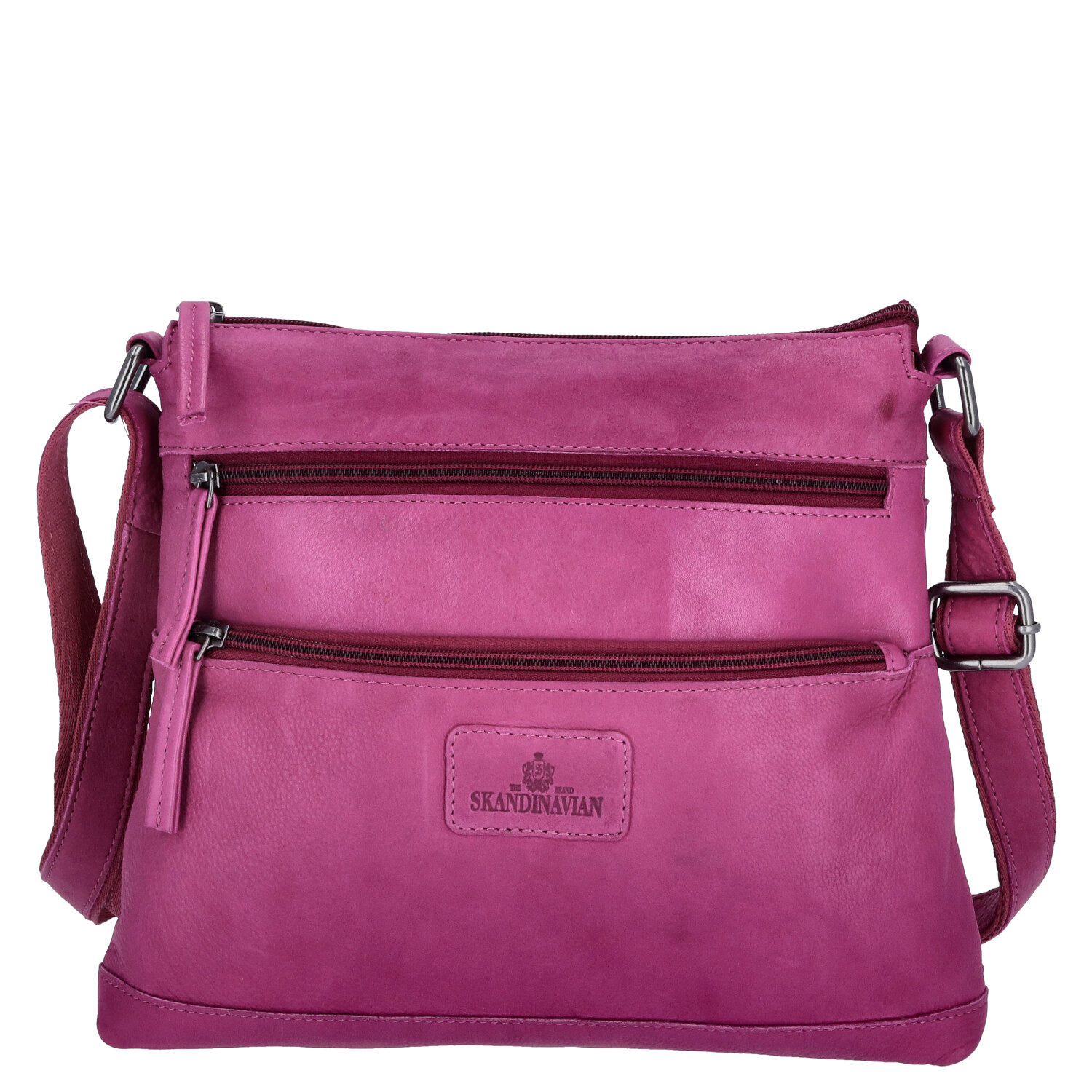 The Skandinavian Brand Leder Umhängetasche  Purple Abbildung 4