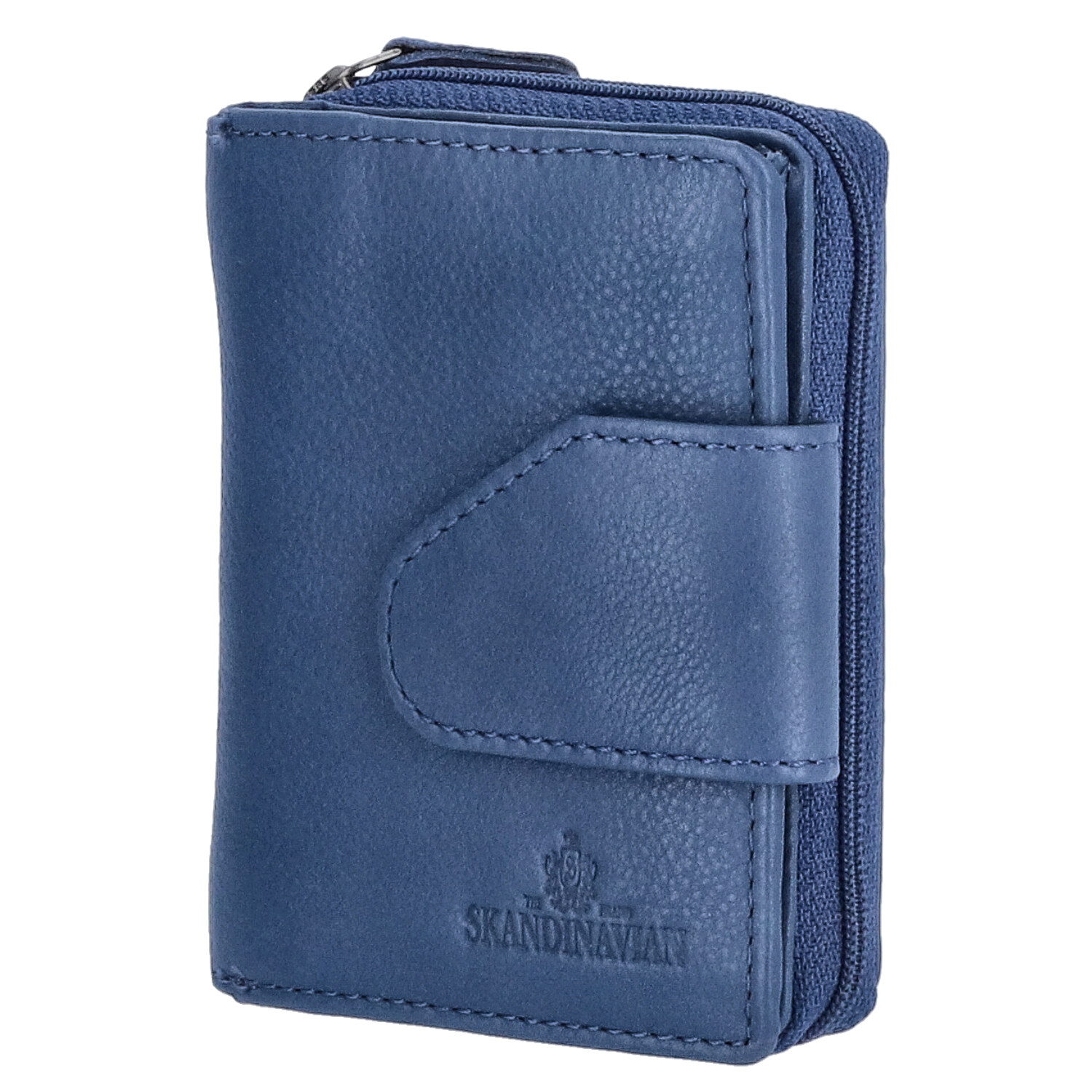 The Skandinavian Brand Leder Geldbörse Hochformat  blau