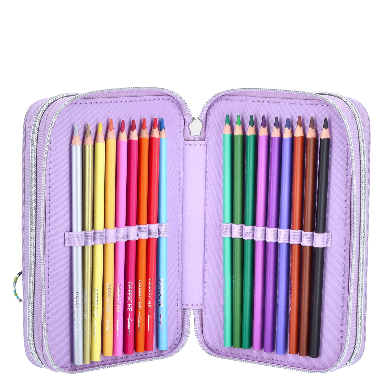 Depesche 3-Fach Federtasche mit appliziertem Smartphone TOPModel JOY lila Abbildung 6