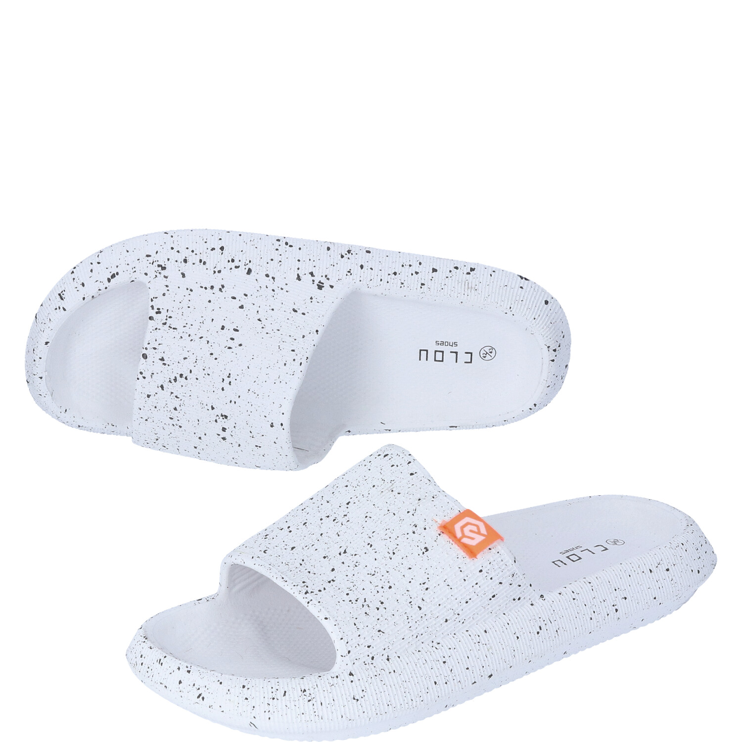 Antonio Damen Slipper "Clou" Dots  Größe  40/41  weiß