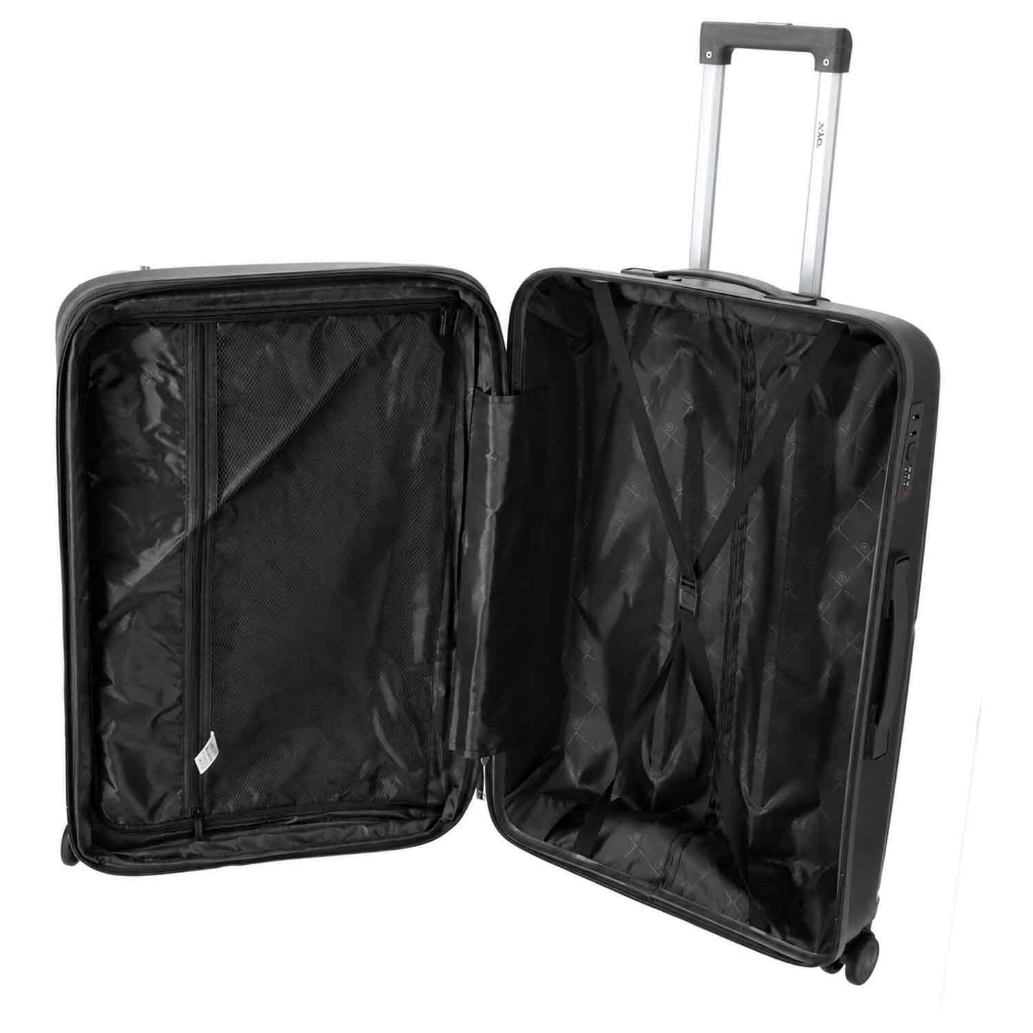 DYX 4 Rollen Koffer 3er Set S/M/L Los Angeles Black Abbildung 3