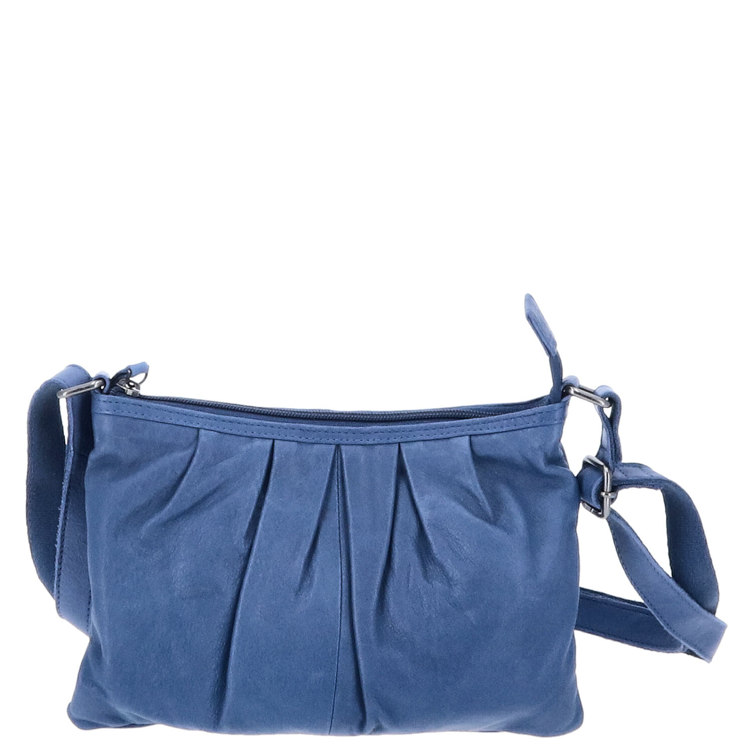 The Skandinavian Brand Damen Ledertasche, Umhängetasche  blau Abbildung 1