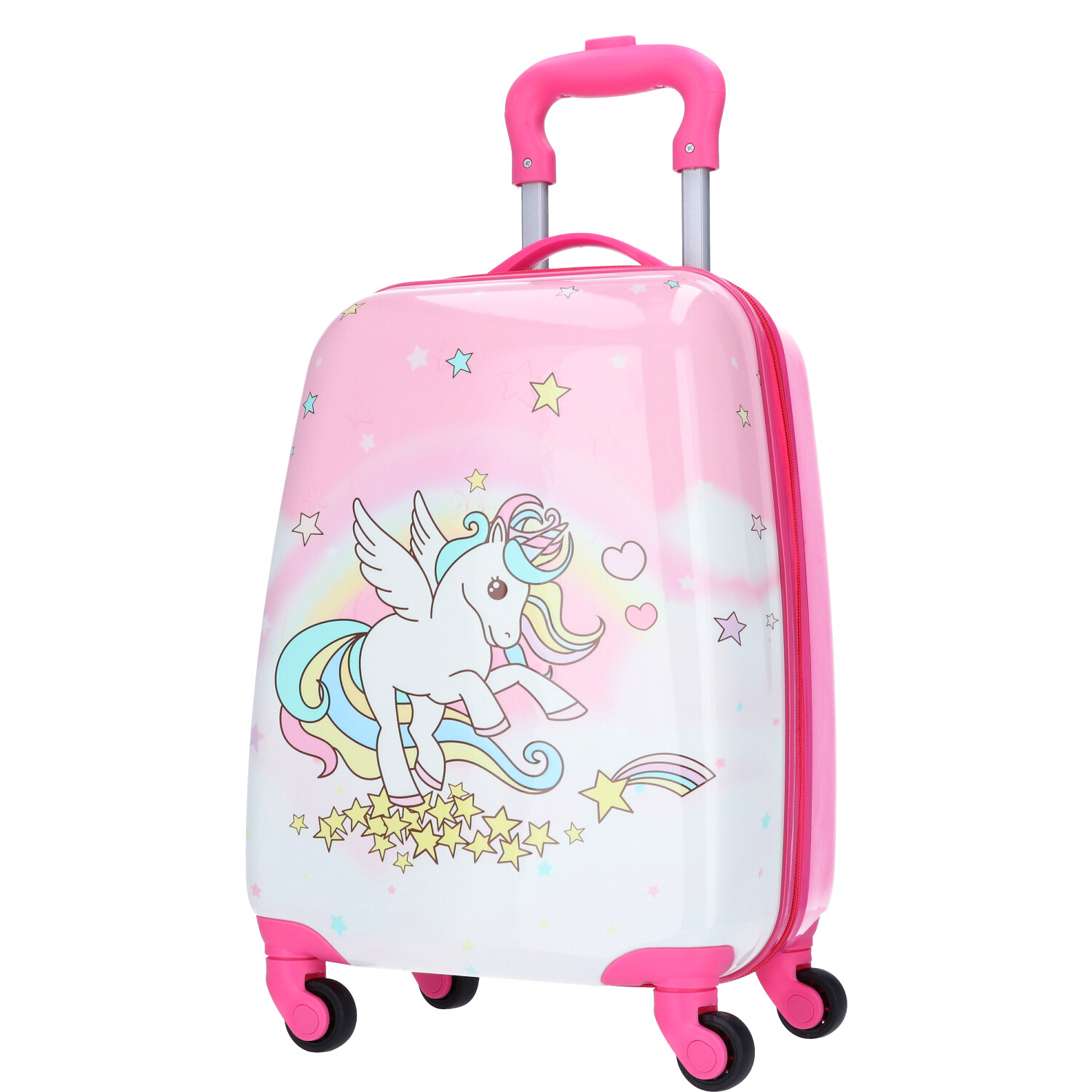 TheTrueC Kinder Trolley, Hartschale, Einhorn  pink