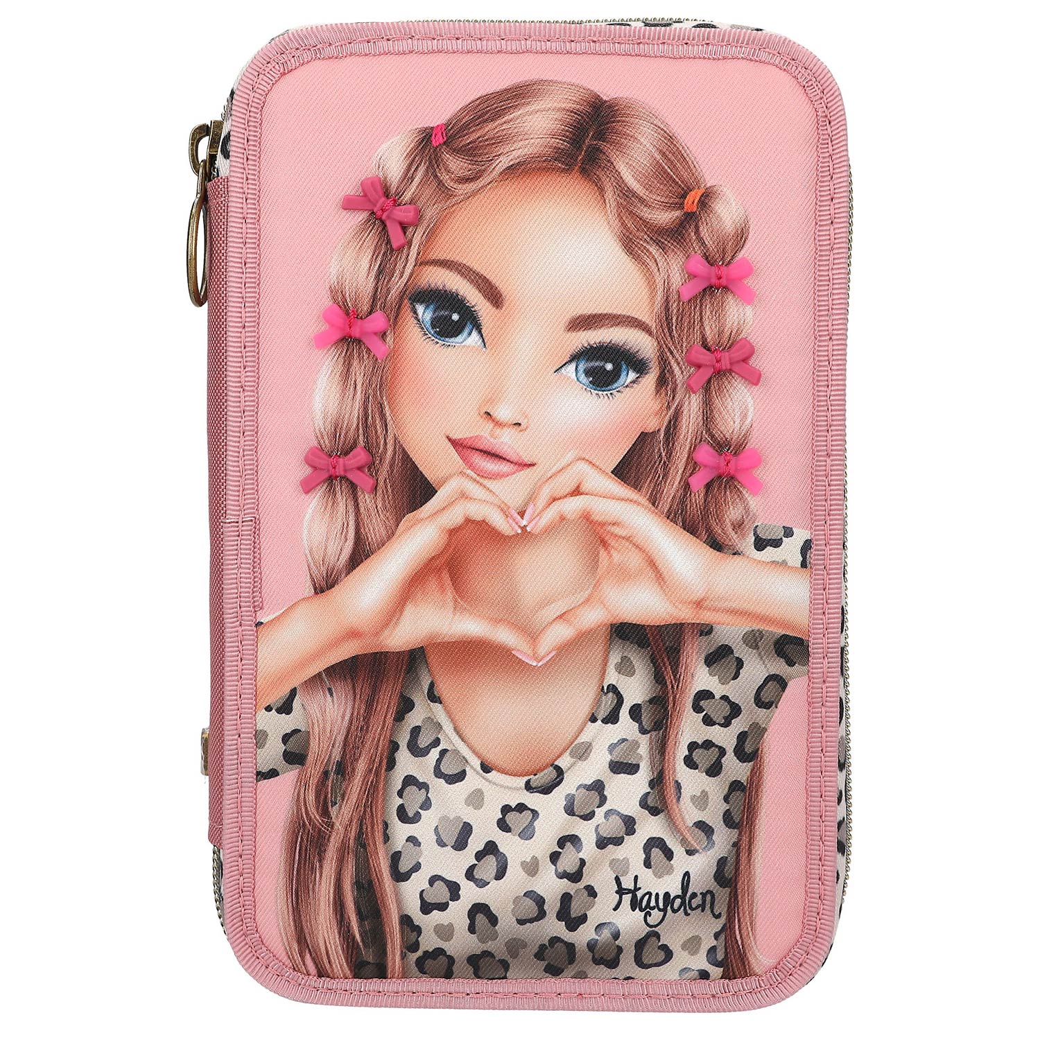 Depesche 3-Fach Federtasche LEOHEART pink Abbildung 1