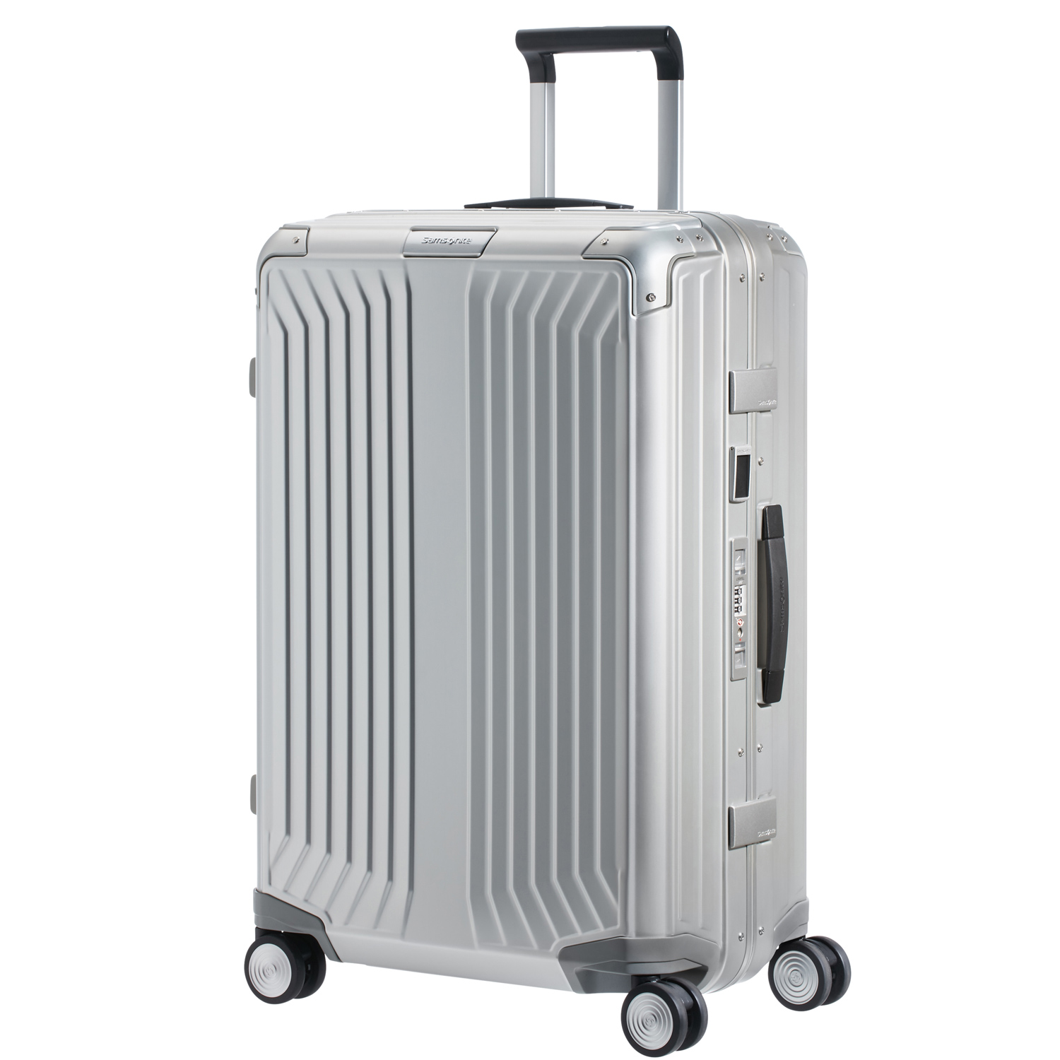 Samsonite Trolley mit 4 Rollen 69cm Lite-Box Aluminium silber Abbildung 1