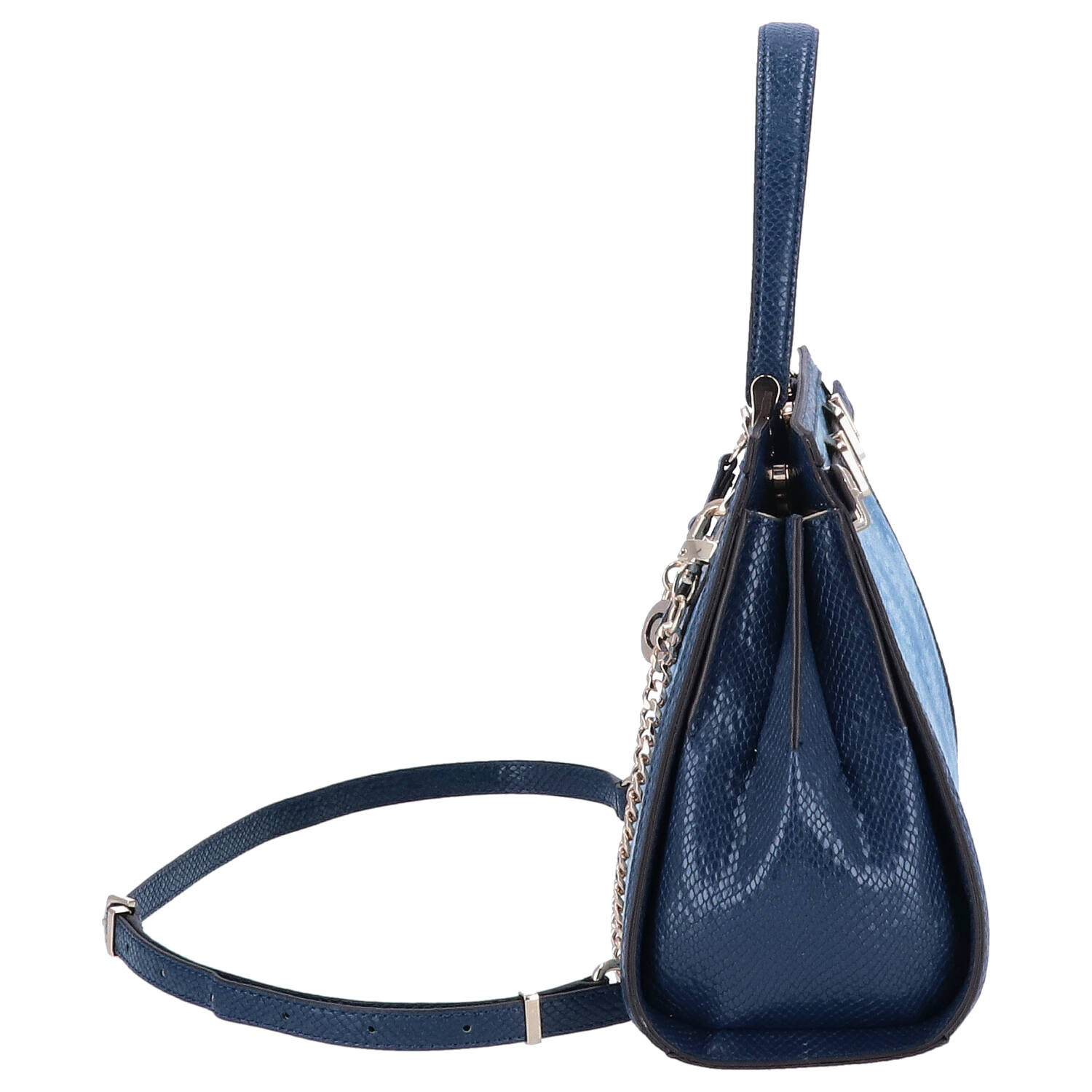 GUESS Handtasche DOVIE Satchel Denim Logo Abbildung 3