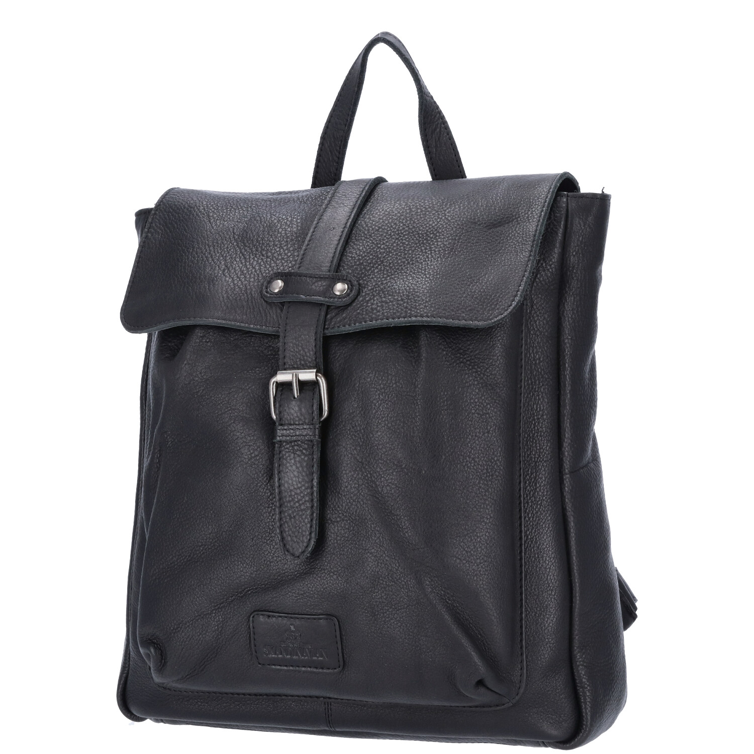 The Skandinavian Brand Damen Leder Rucksack  schwarz