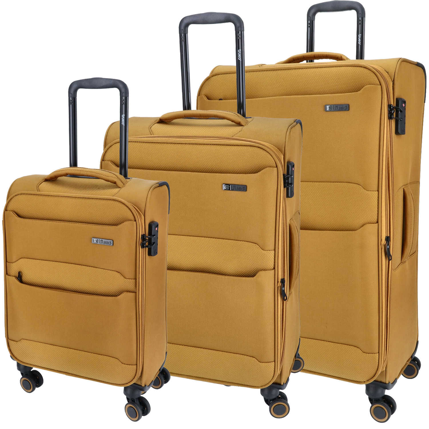 TheTrueC 4 Rollen Trolley 3er Set S/M/L Superlight - MIAMI  yellow