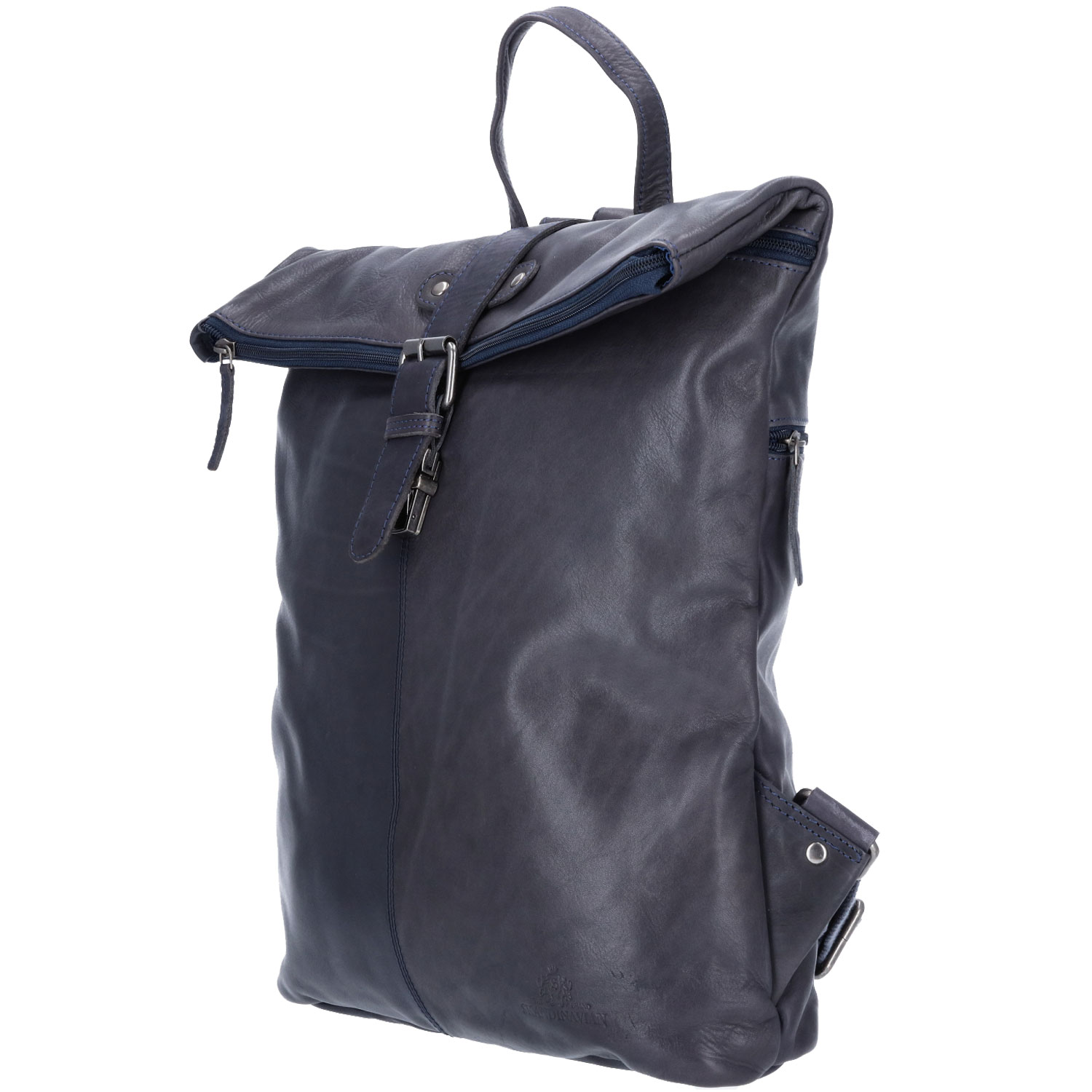 The Skandinavian Brand Lady Backpack Washed Leather blau
