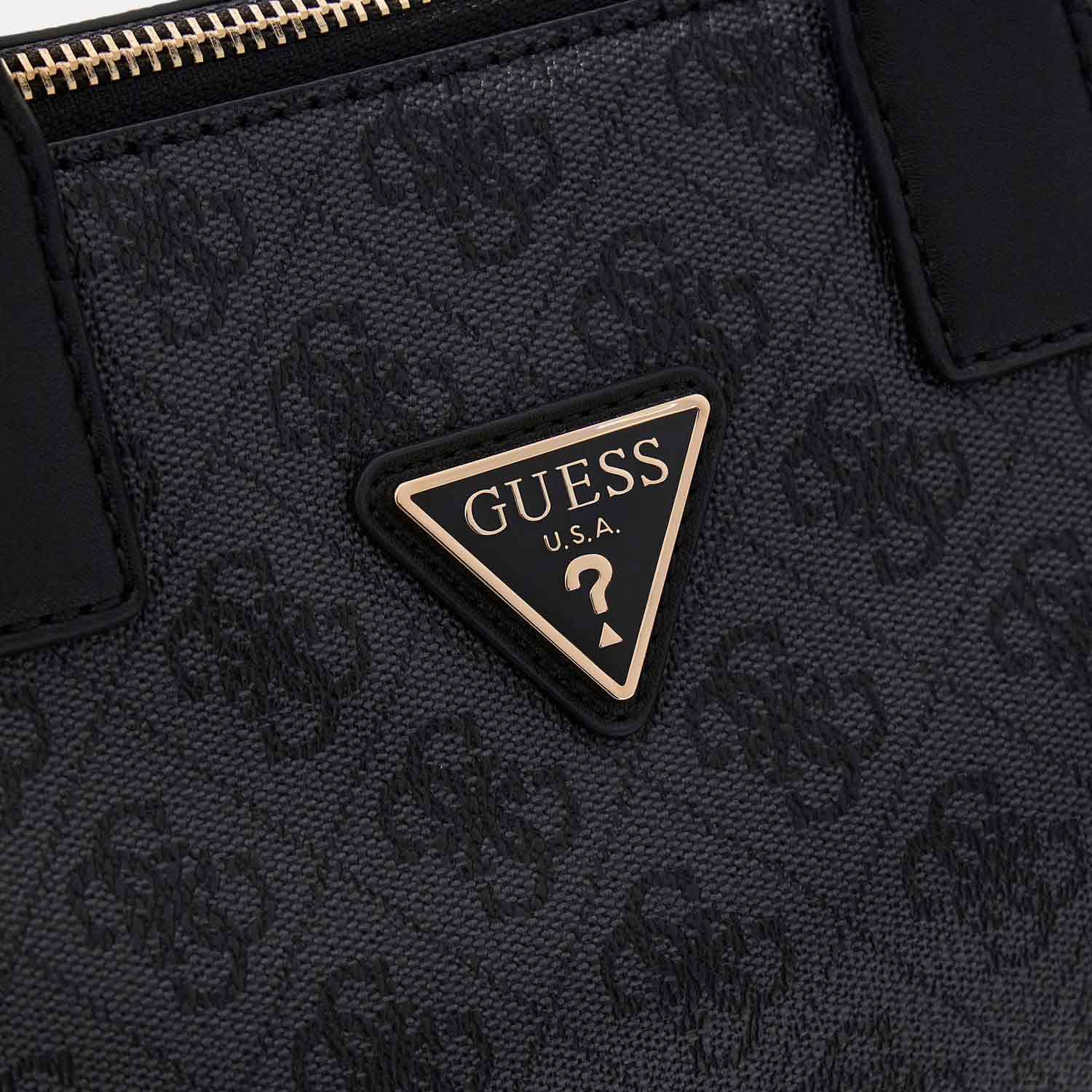 GUESS Handtasche Follie Small Tote Coal Logo Abbildung 5
