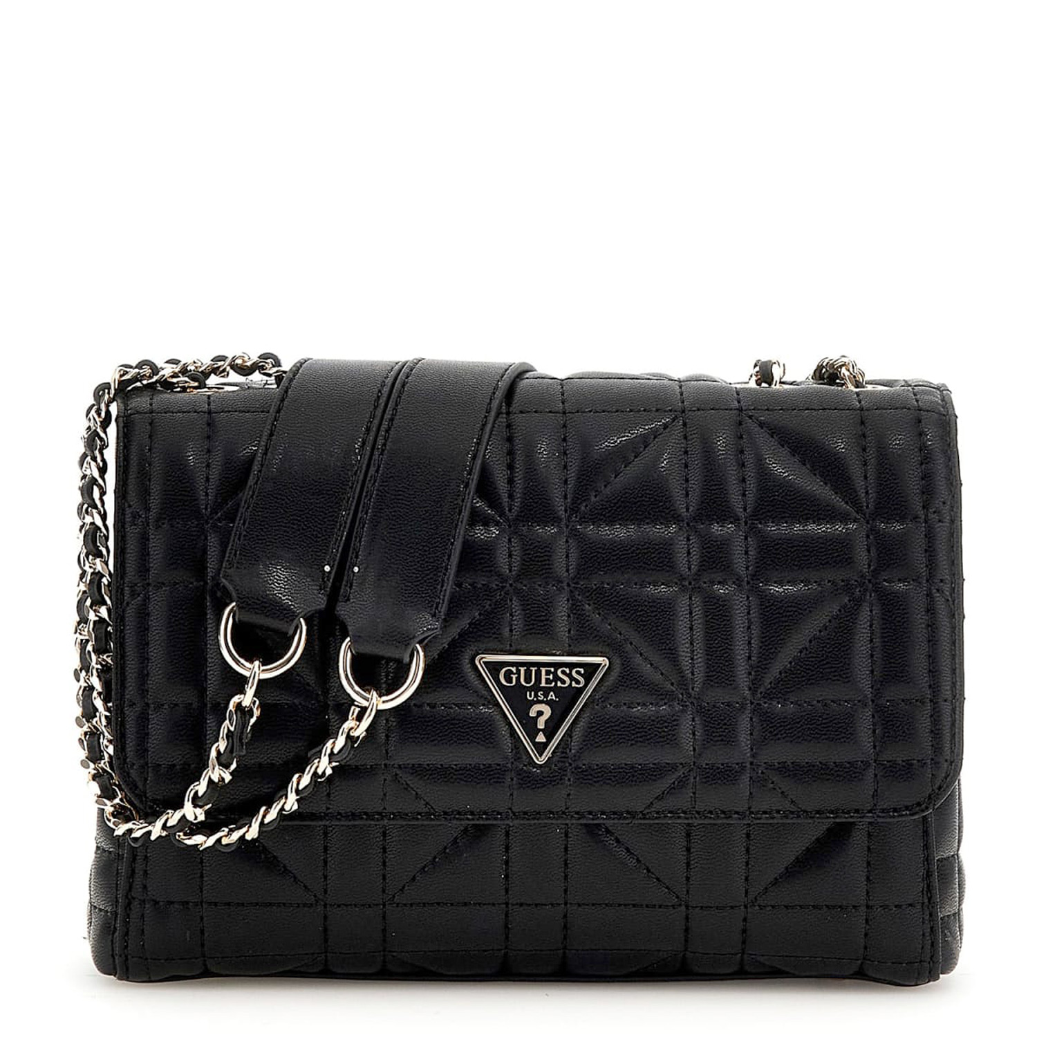GUESS Schultertasche Edita Black