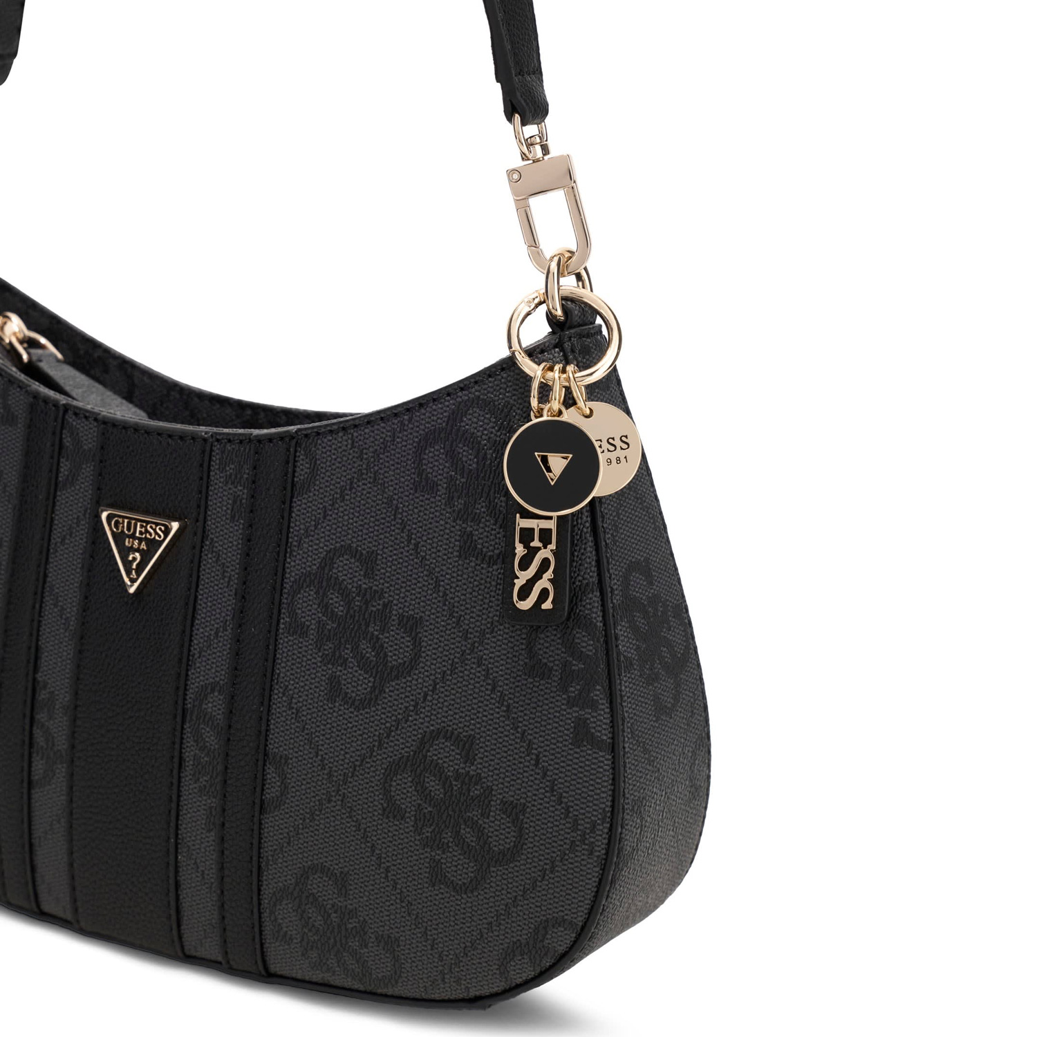 GUESS Umhängetasche Noelle II Top Zip Coal Logo Abbildung 4