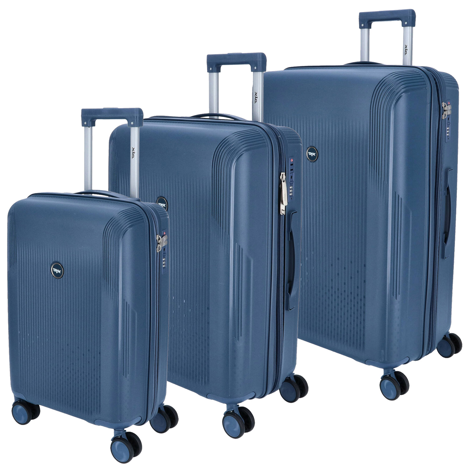 DYX 4 Rollen Trolley 3er Set S/M/L Palermo blau Abbildung 1
