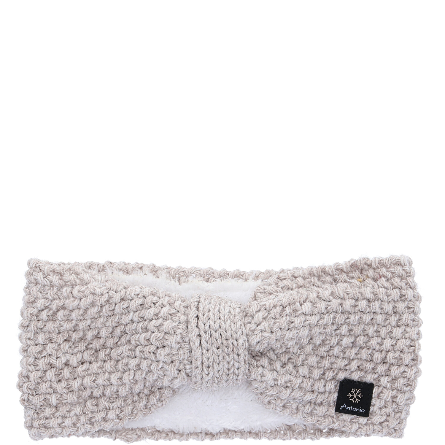 Antonio Damen Strickstirnband mit Fleece  beige Abbildung 1