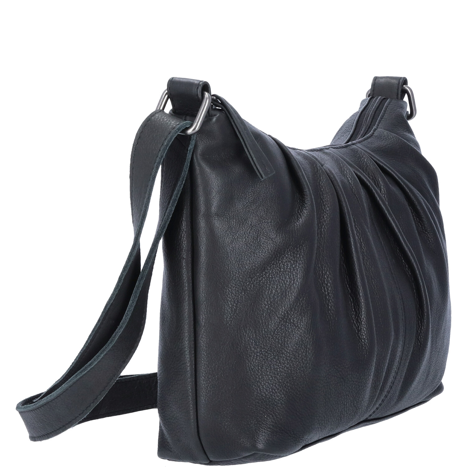 The Skandinavian Brand Damen Ledertasche, Schultertasche  schwarz Abbildung 3