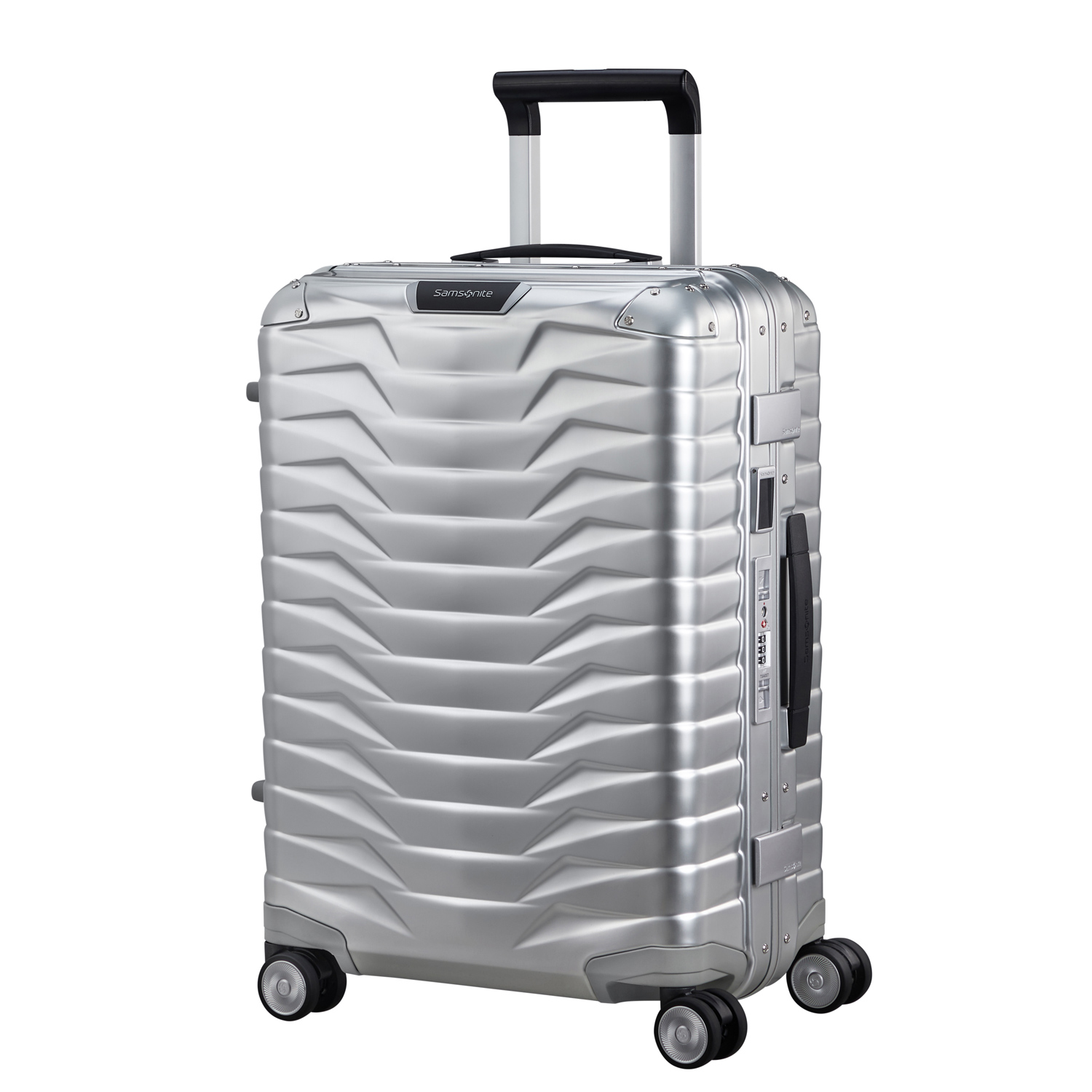 Samsonite 4-Rad Aluminium Trolley 55cm Proxis ALU silber