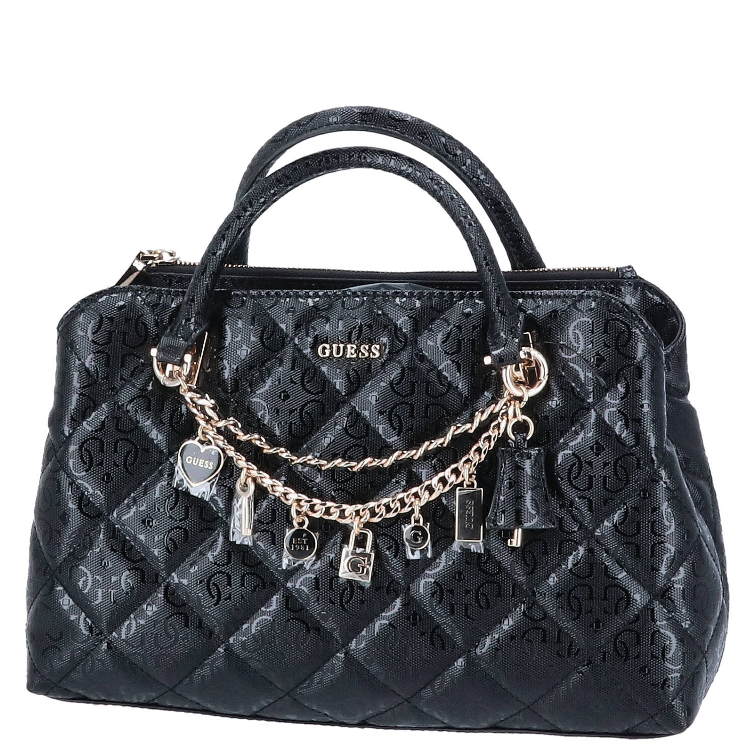 GUESS Handtasche Libby 2 comp Black Abbildung 1