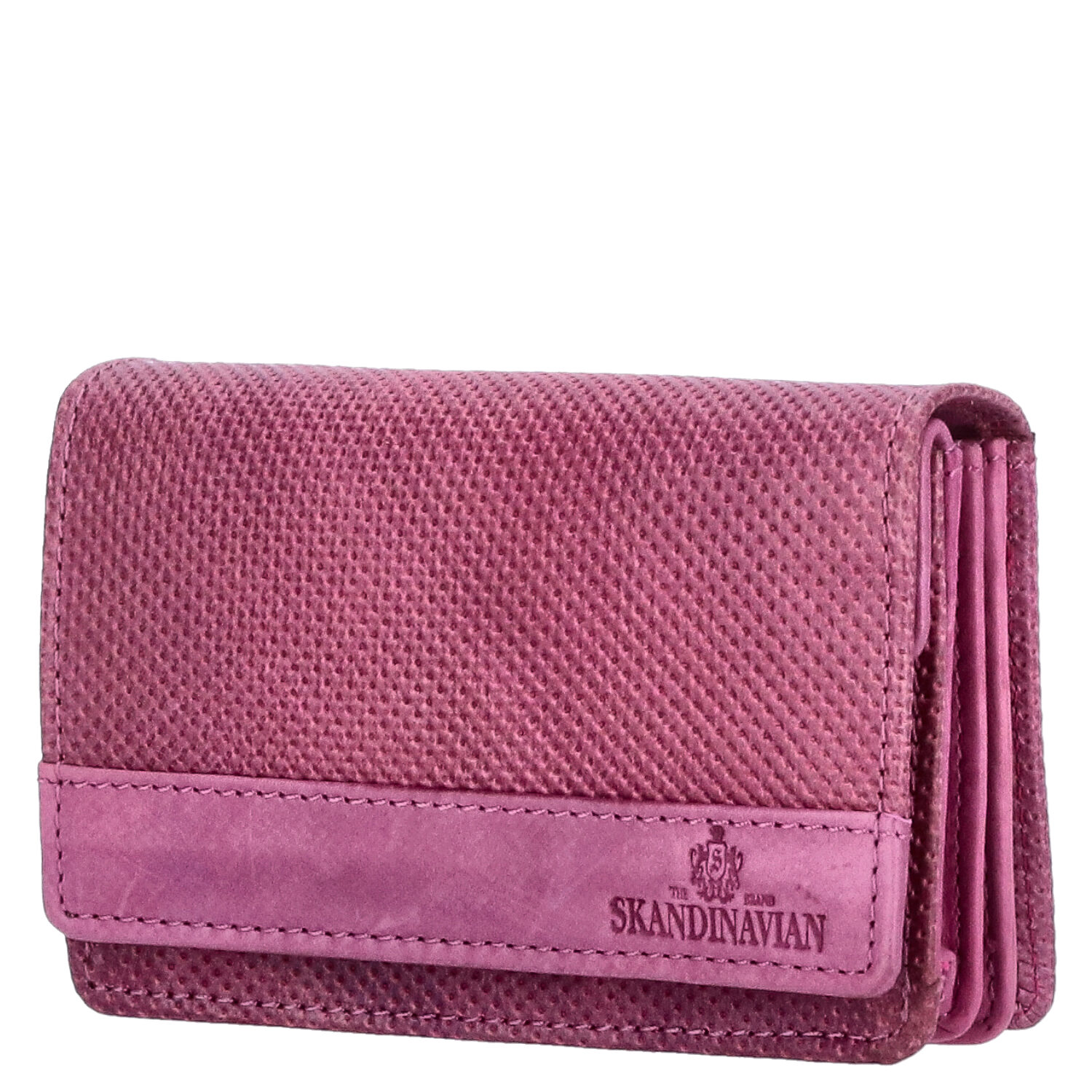 The Skandinavian Brand Damen Leder Geldbörse Quer  Purple
