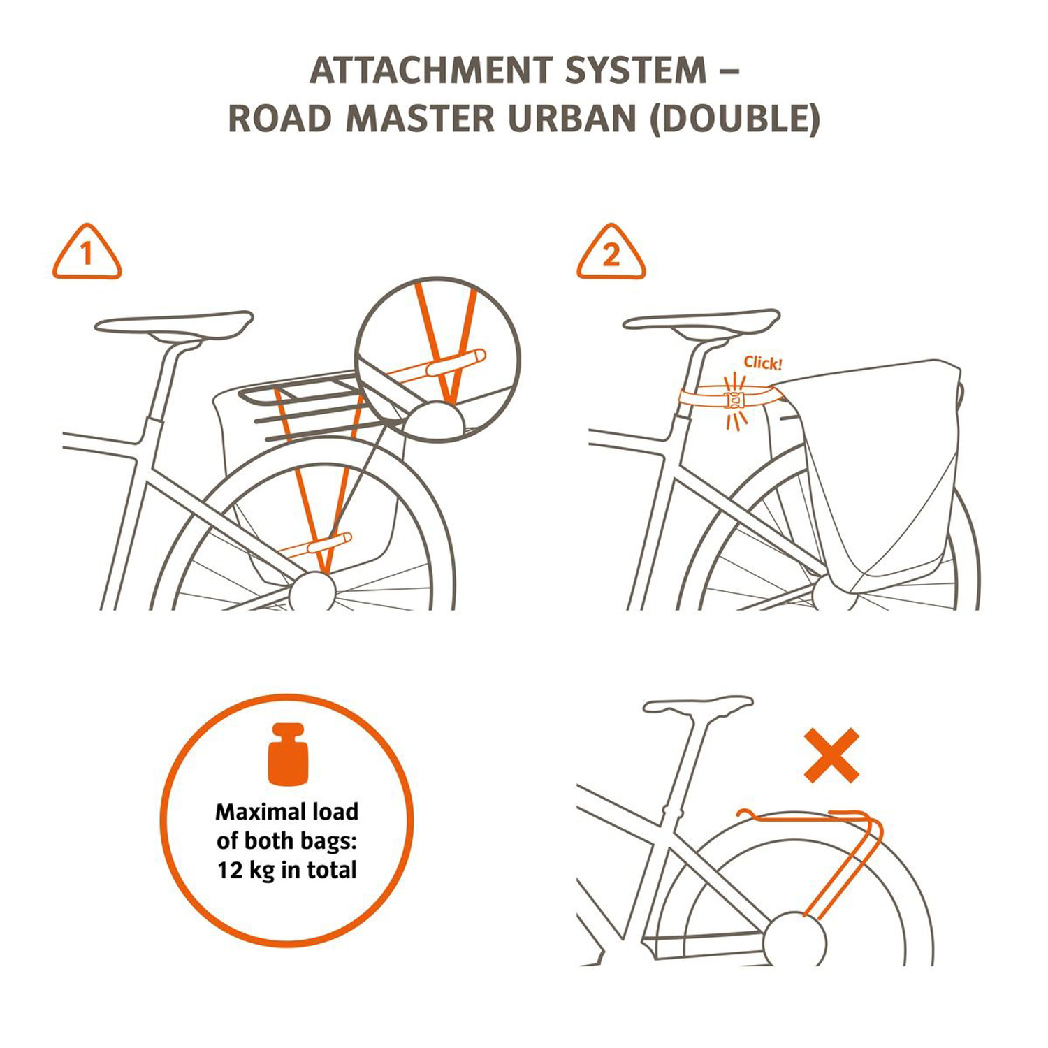 Vaude Doppel-Fahrradtasche Road Master Urban (Double) Black Abbildung 7