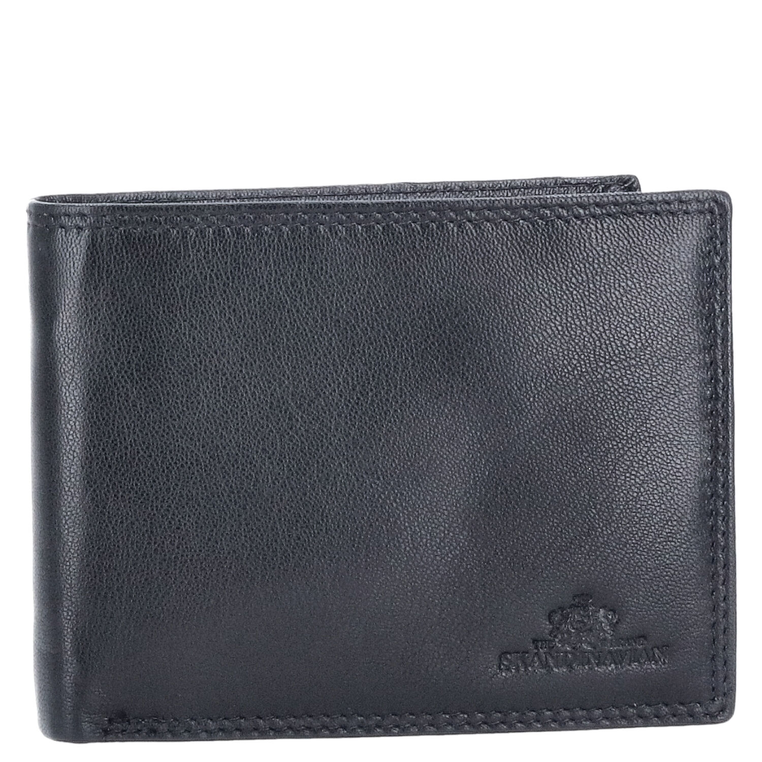 The Skandinavian Brand Herren Lederbörse Quer  Black