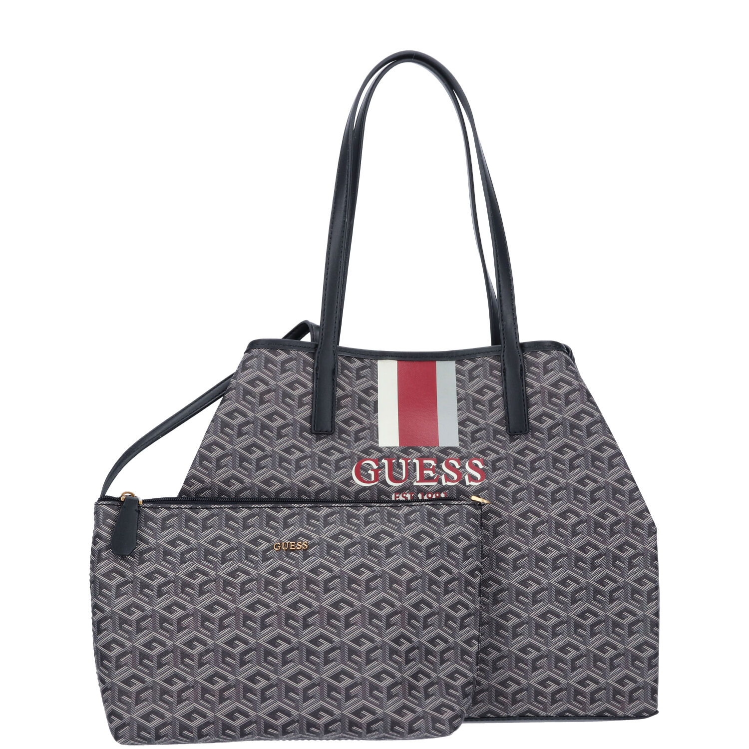 GUESS Damen Shopper Vikky Charcoal Logo Abbildung 6
