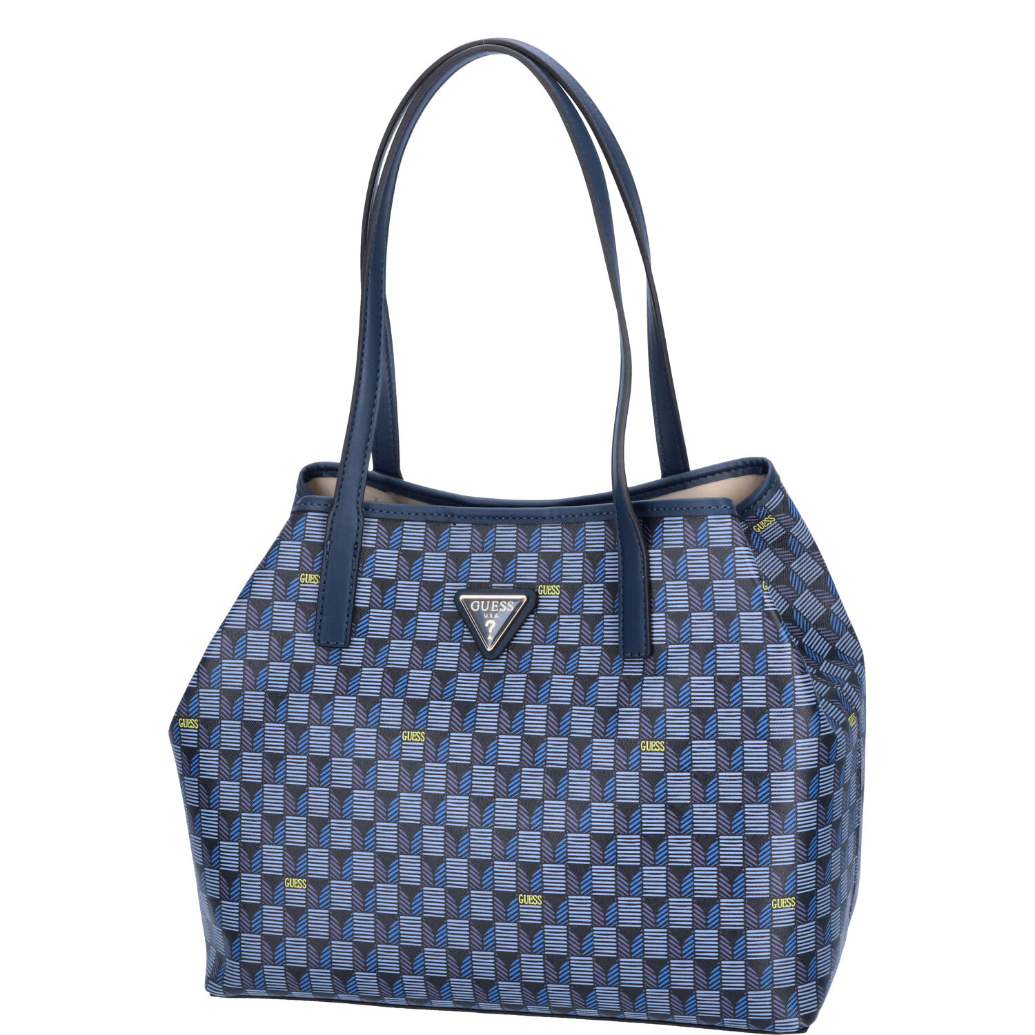 GUESS Damen Shopper Vikky Blue Logo
