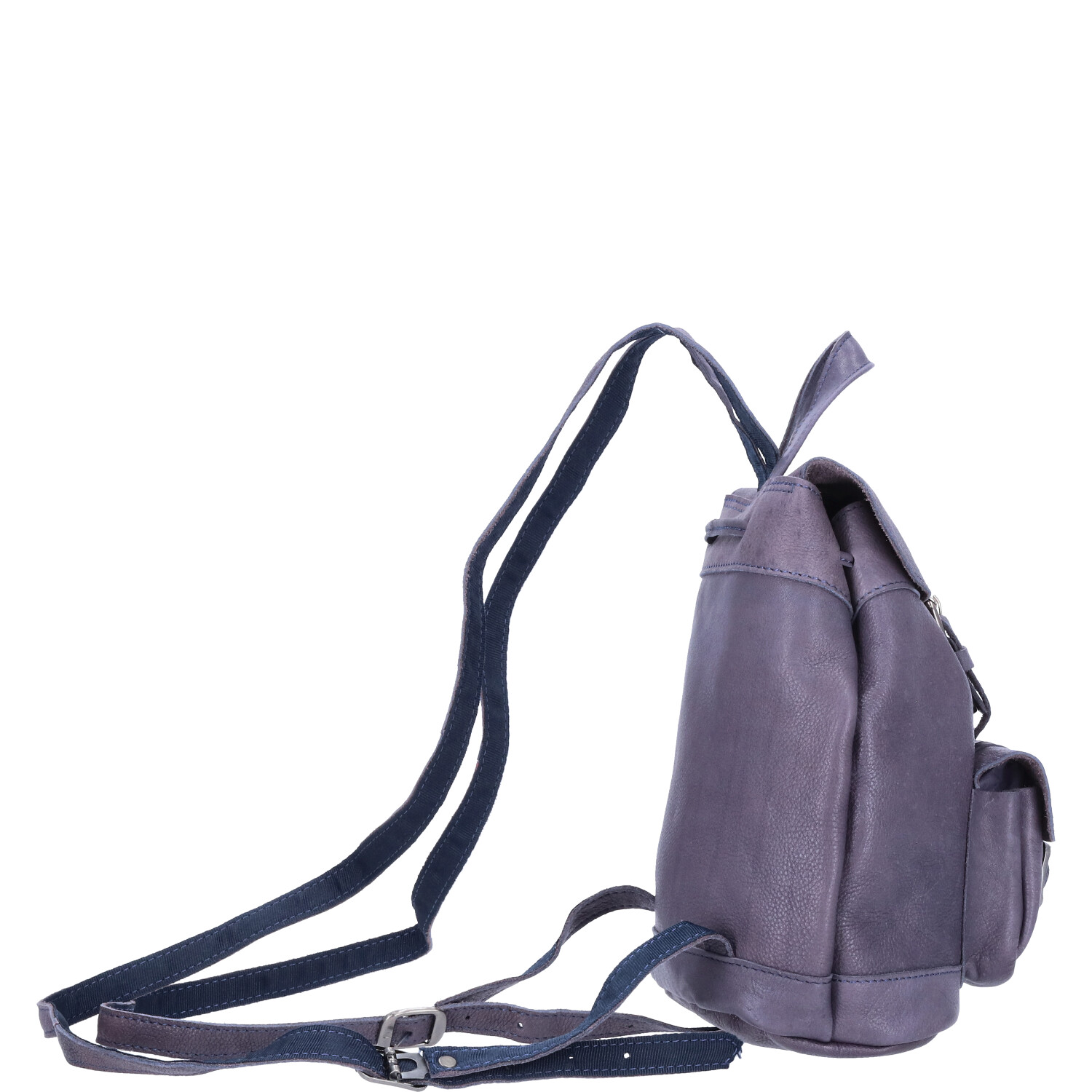 The Skandinavian Brand Mini Leder Rucksack - blau Abbildung 4