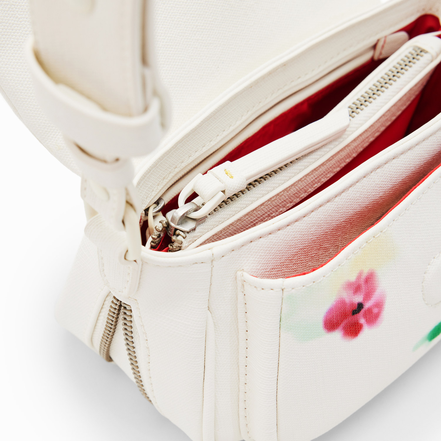 Desigual Damen Schultertasche Liquidflower Tromso blanco roto Abbildung 3