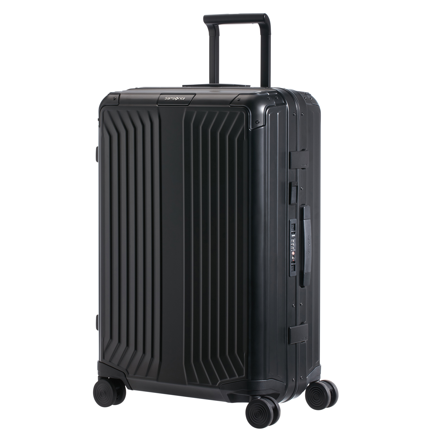 Samsonite Trolley mit 4 Rollen 69cm Lite-Box Aluminium Black