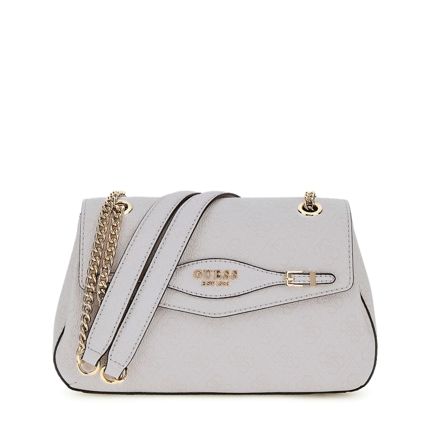 GUESS Schultertasche Katya White Logo