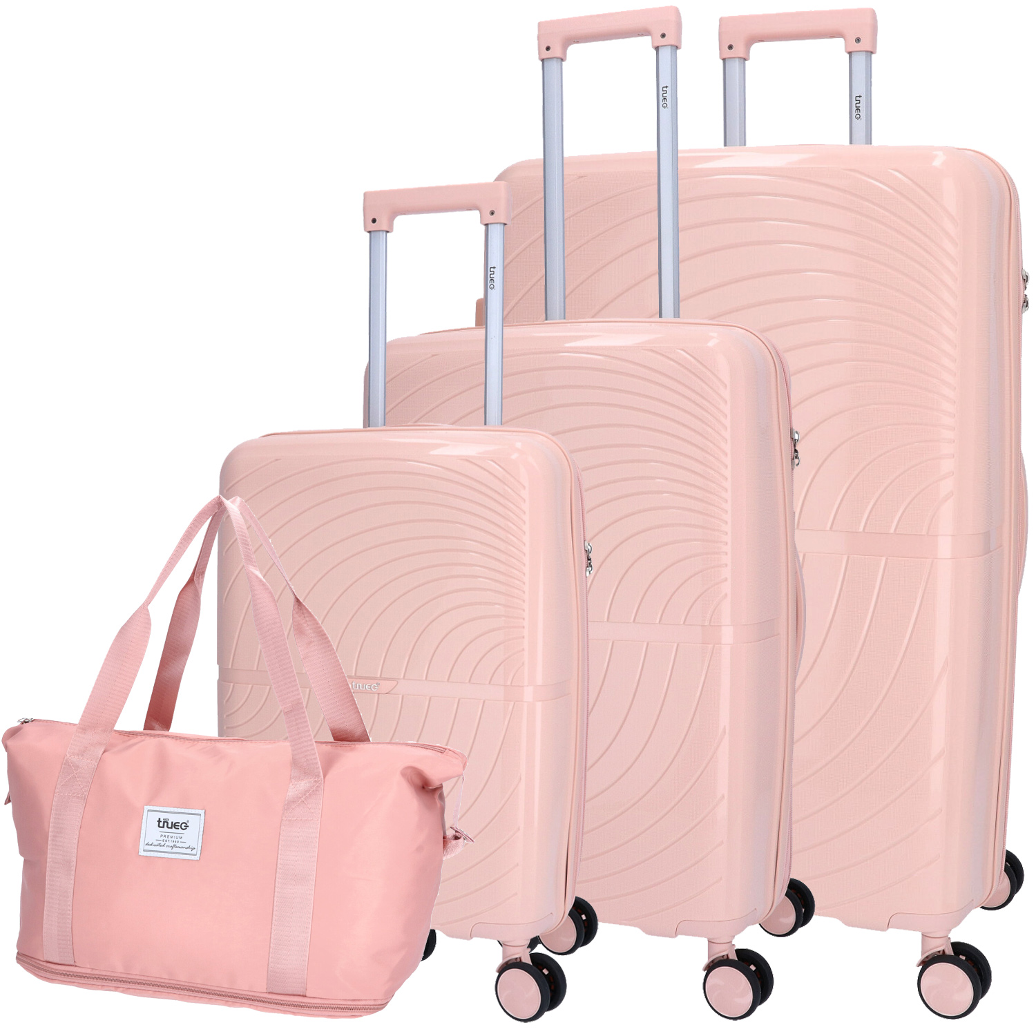 TheTrueC 4-Rad Kofferset 4-teilig mit Reisetasche Paris rose Abbildung 1