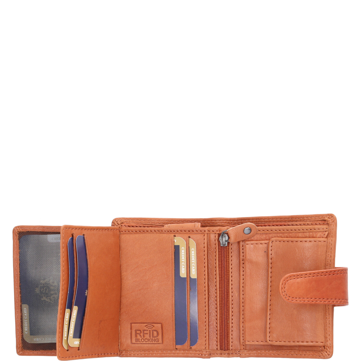 The Skandinavian Brand Leder Geldbörse, Krditkartenetui - Cognac Abbildung 5