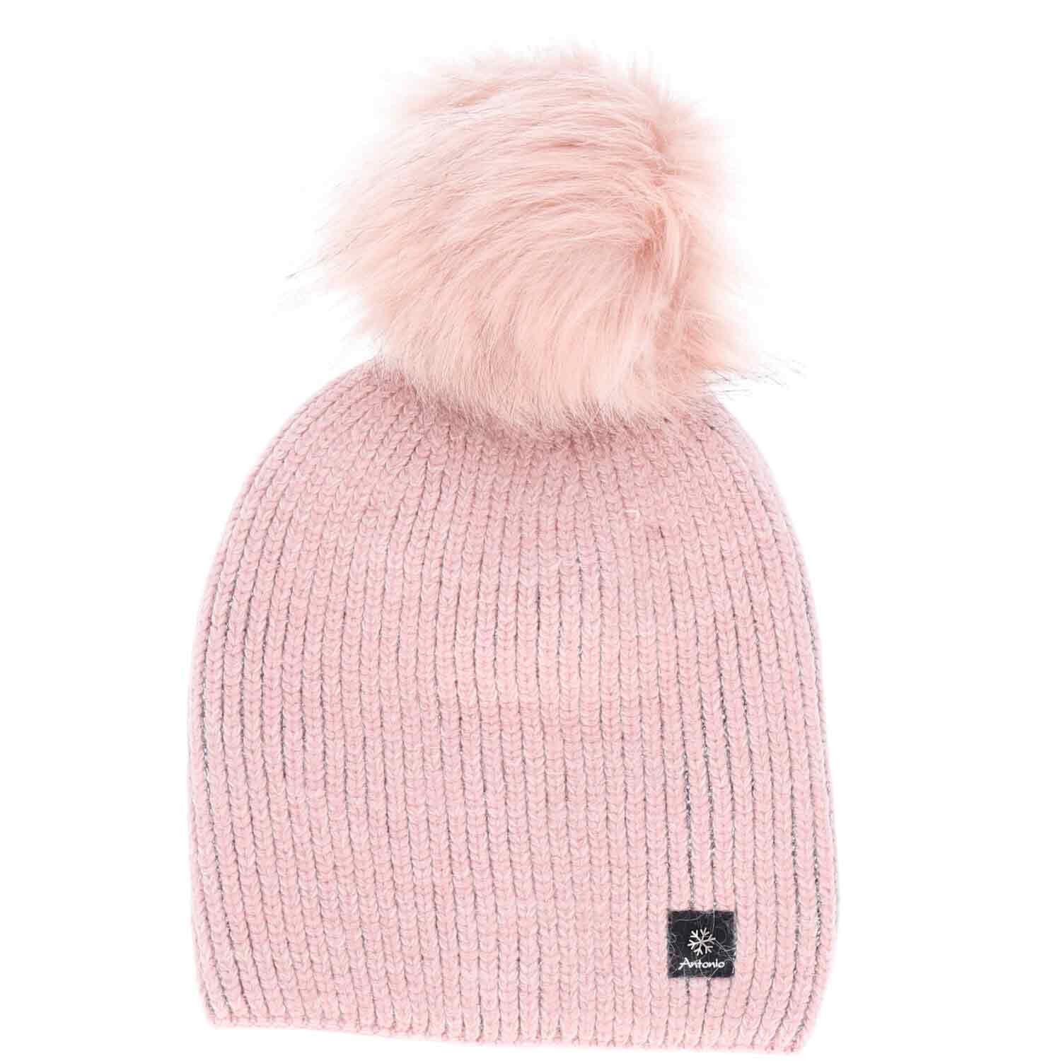 Antonio Damen Winter Strick Mütze Beanie W23/24 rose