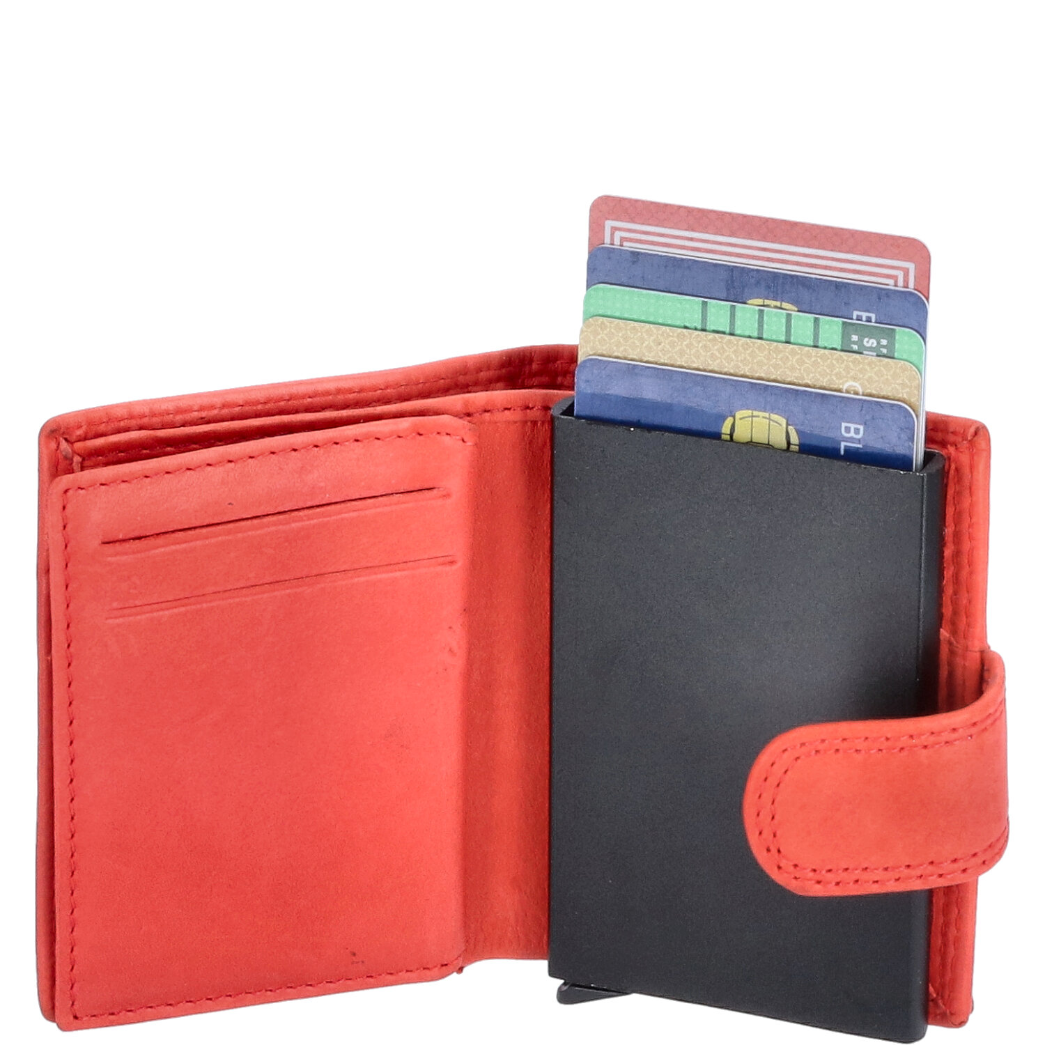 The Skandinavian Brand Kreditkarten Etui Leder  rot Abbildung 4
