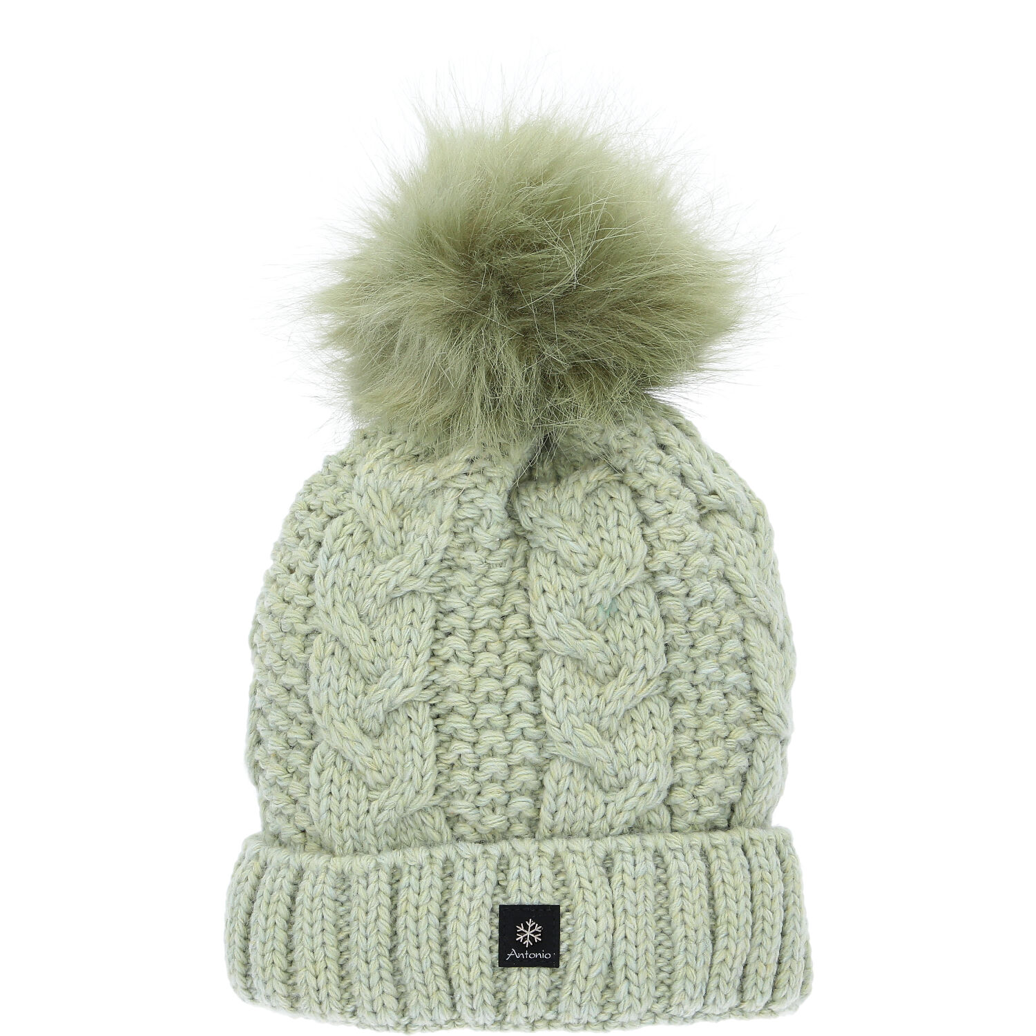 Antonio Damen Strick Mütze Beanie W23/24 grün
