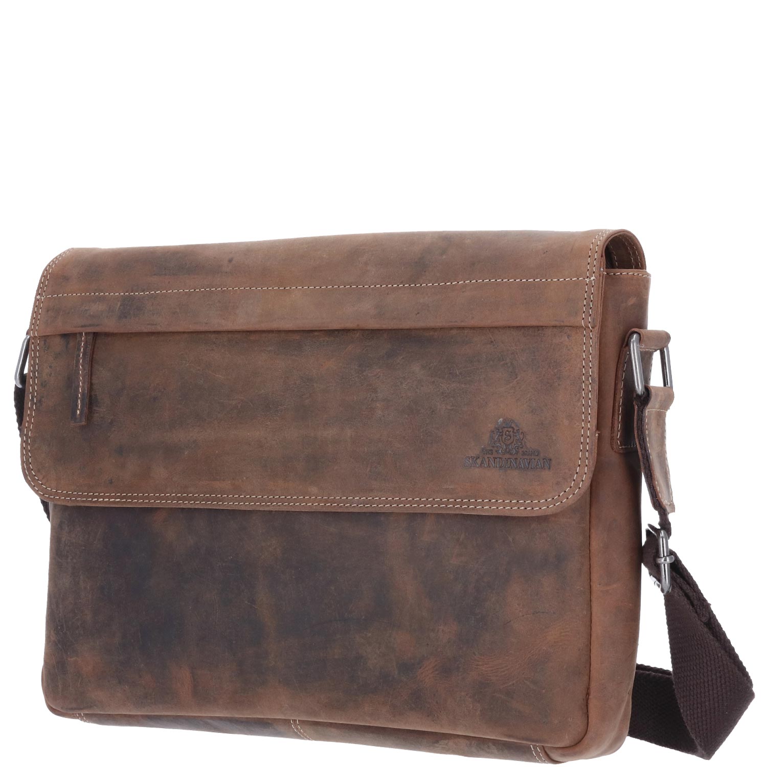 The Skandinavian Brand Messenger Umhängetasche Hunter  braun