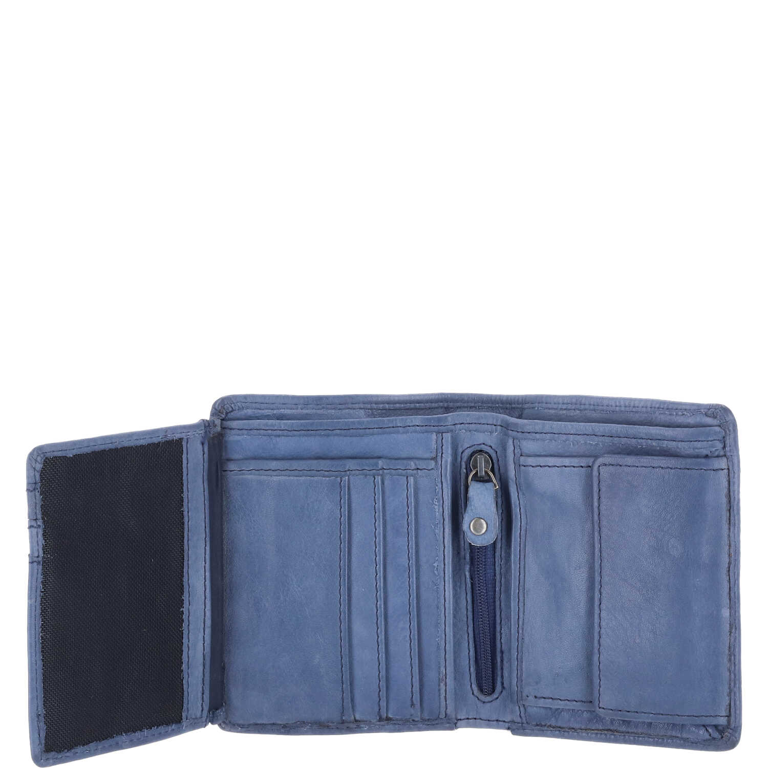 The Skandinavian Brand Mens Wallet Washed Leather blau