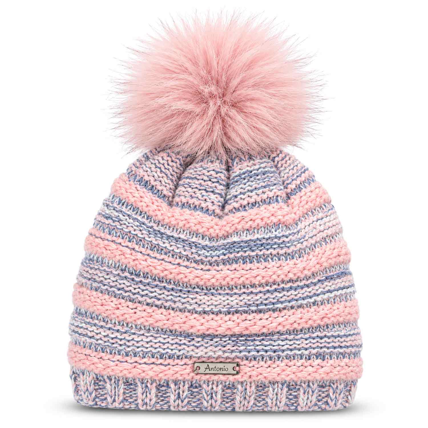 Antonio Strick Mütze Beanie mit Bommel - pink Abbildung 1