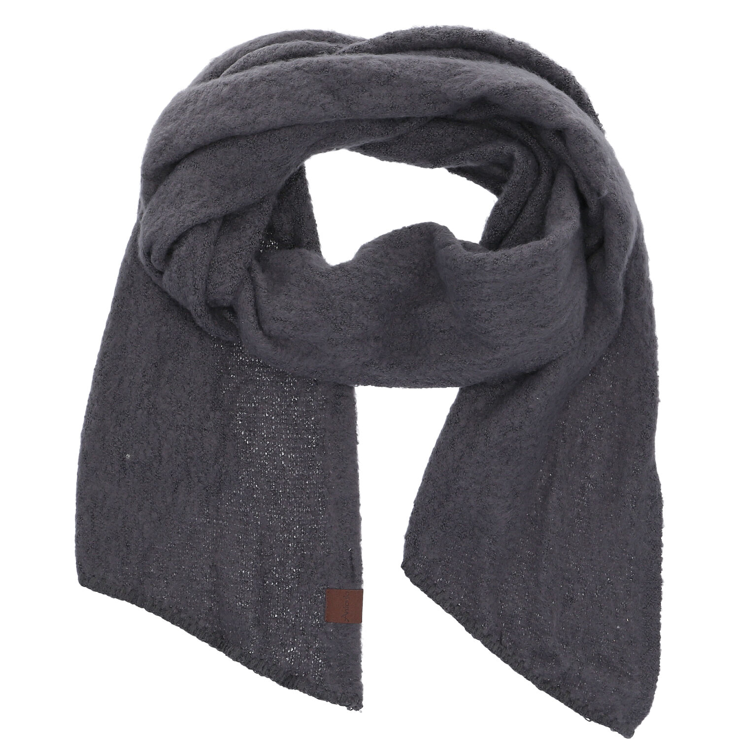 Antonio Damen Strick Schal Bouclé  dark grey
