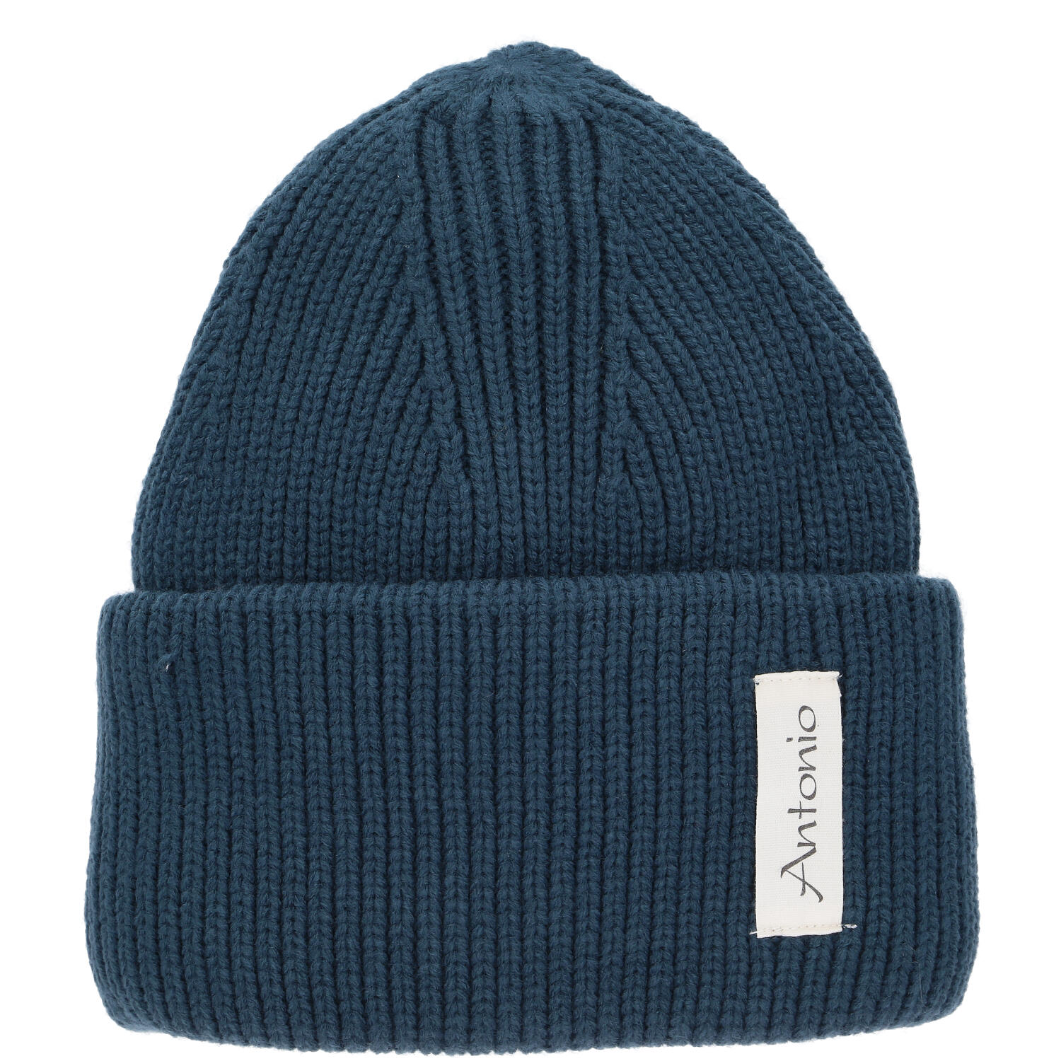 Antonio Winter Strickmütze Beanie mit Umschlag  petrol