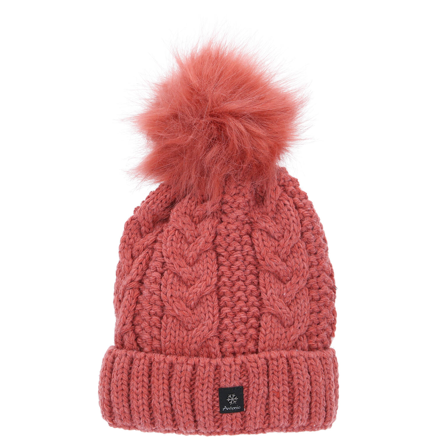 Antonio Damen Strick Mütze Beanie W23/24 lachs