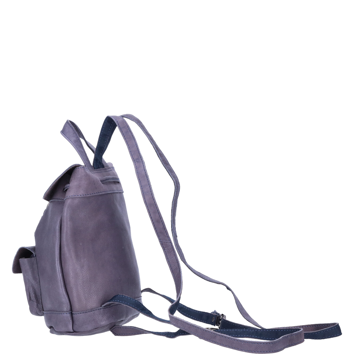 The Skandinavian Brand Mini Leder Rucksack - blau Abbildung 2