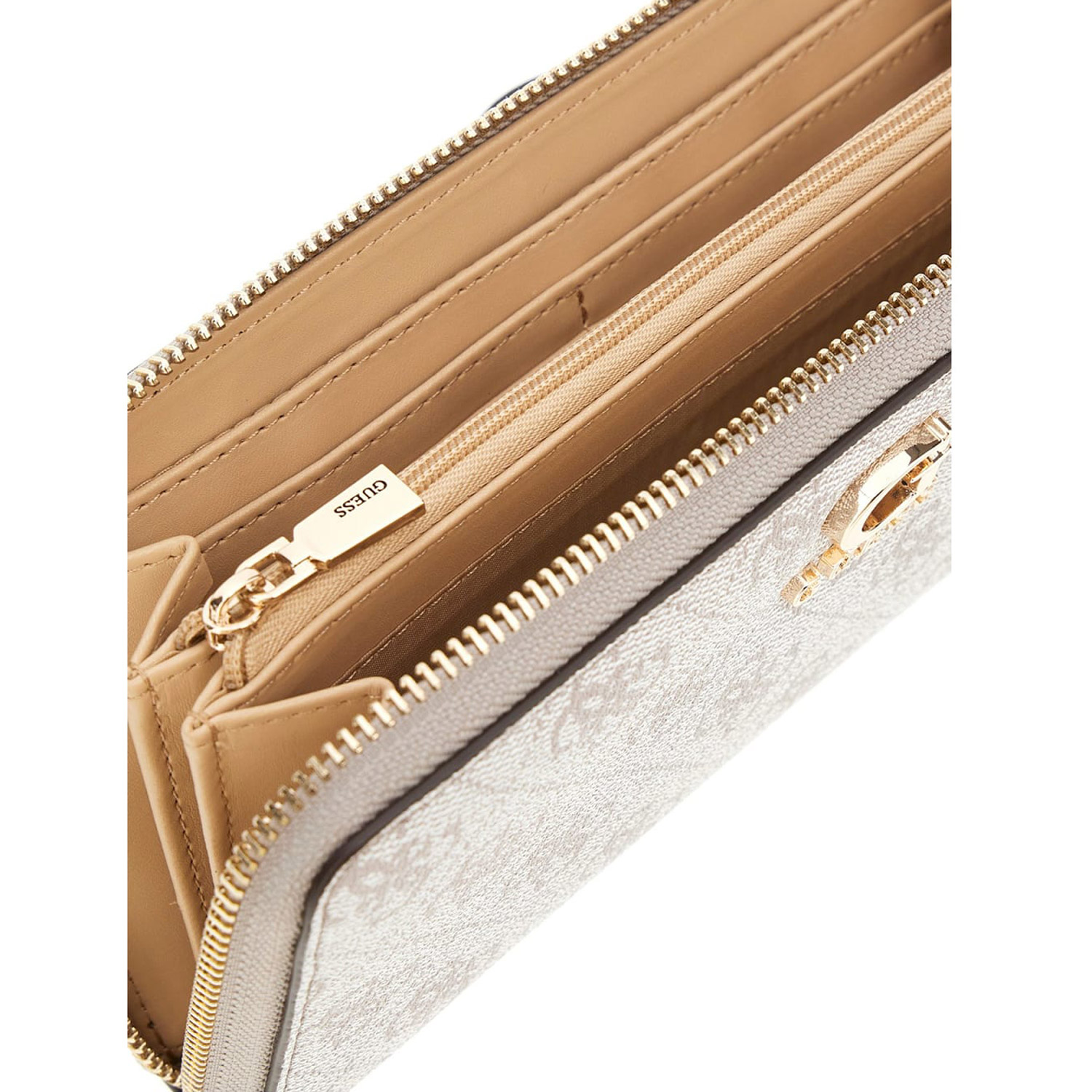 GUESS Damen Geldbörse Zamira Dark Taupe Logo Abbildung 3