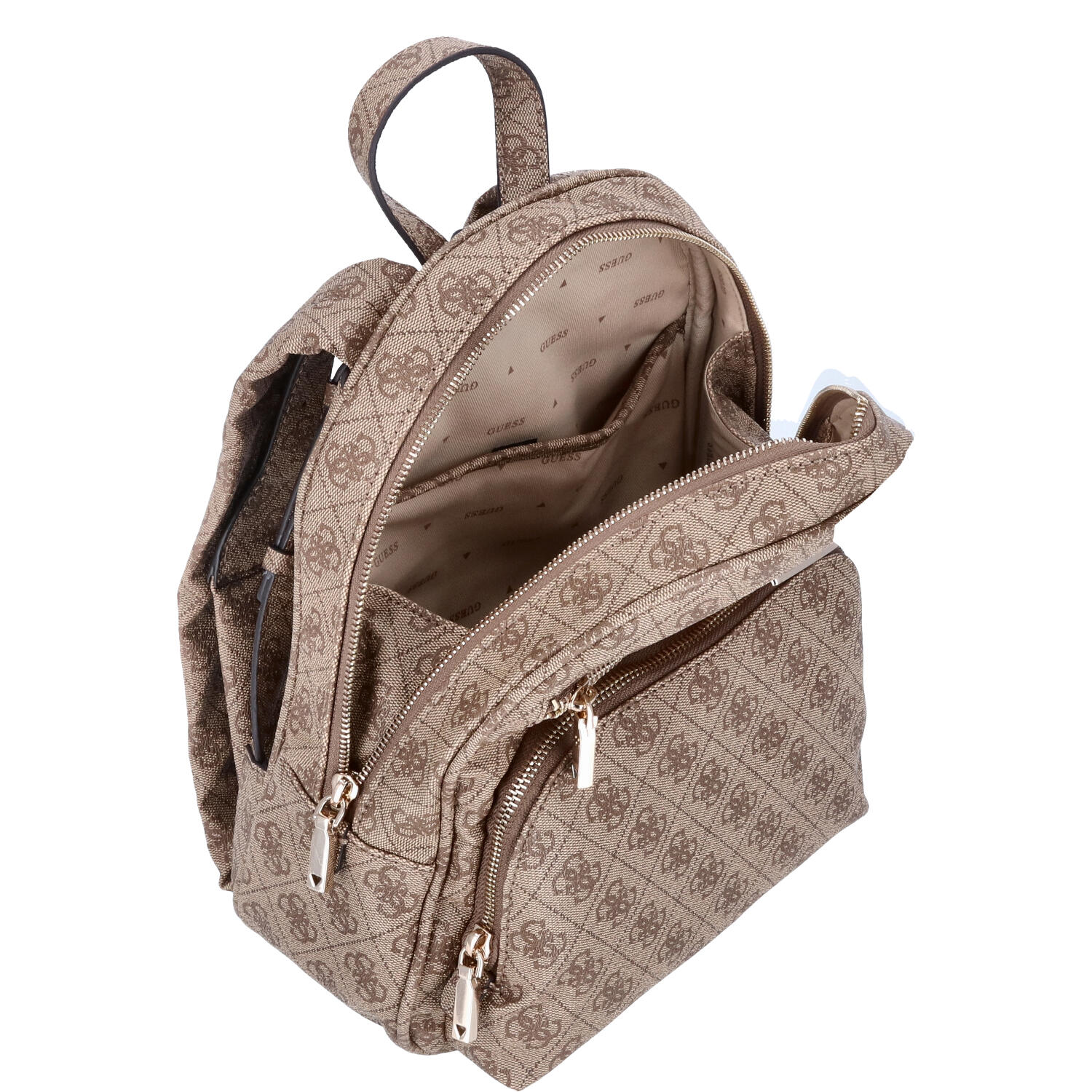 GUESS Damen Rucksack Power Play Latte Logo Abbildung 6