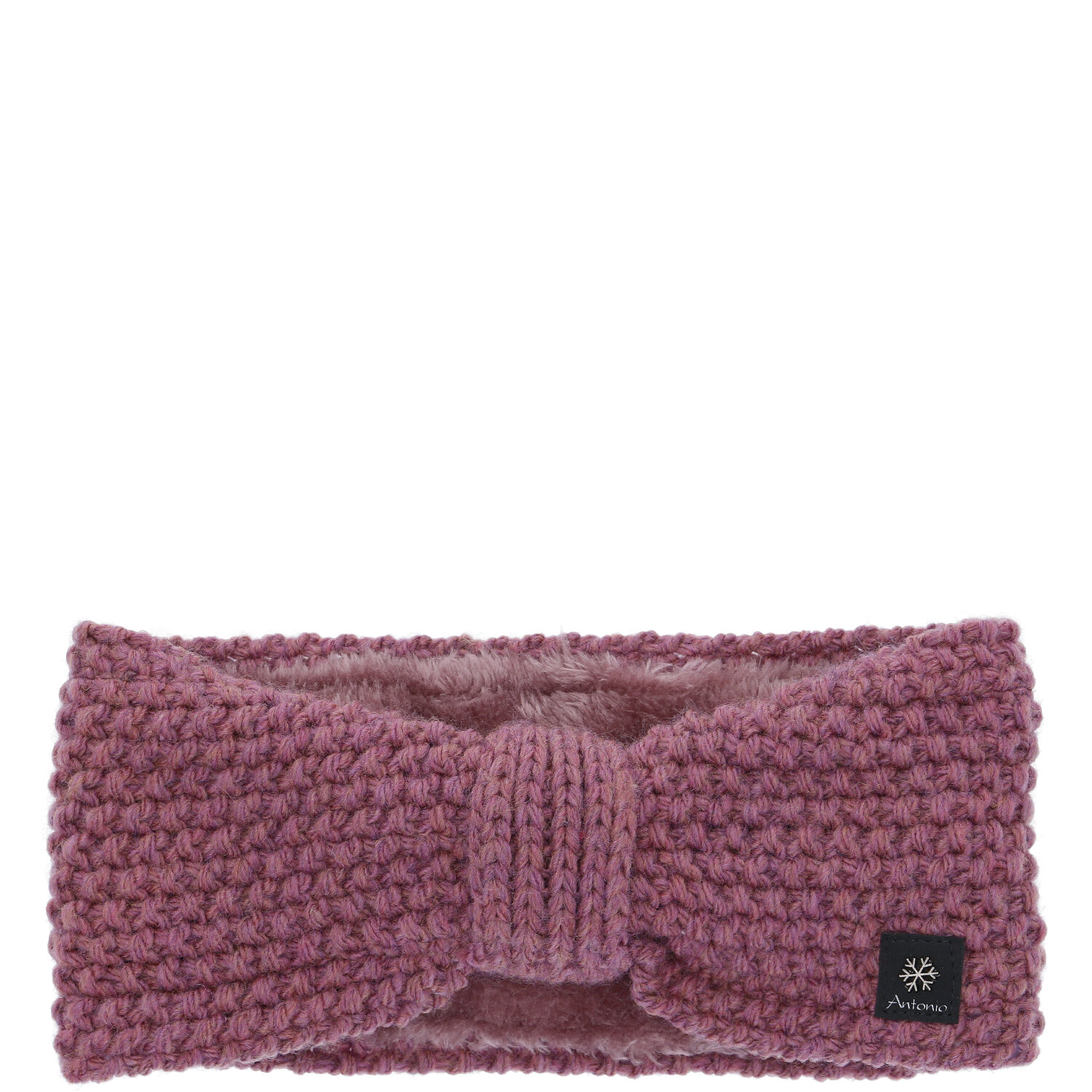 Antonio Damen Strickstirnband mit Fleece W23/24 berry