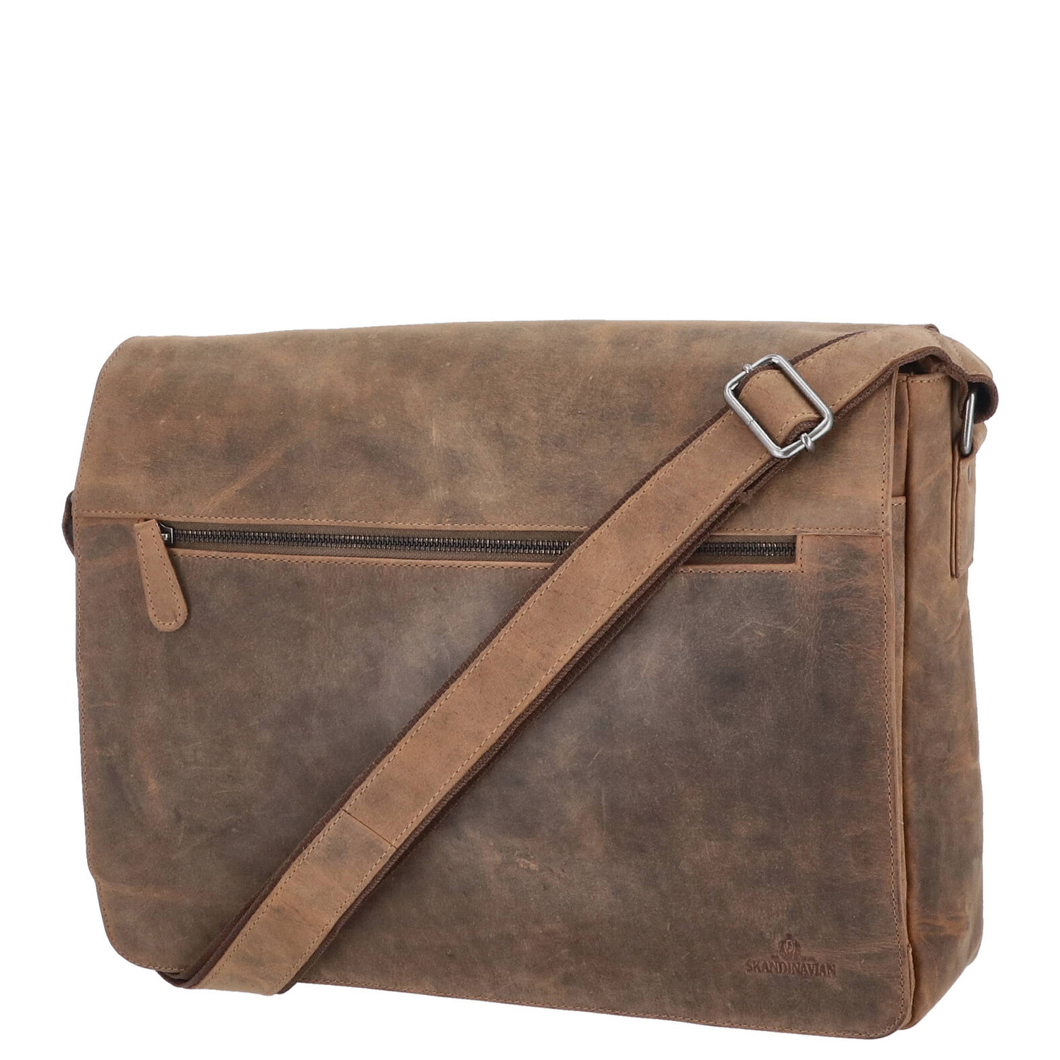 The Skandinavian Brand Leder Messenger, Umhängetasche  braun Abbildung 7