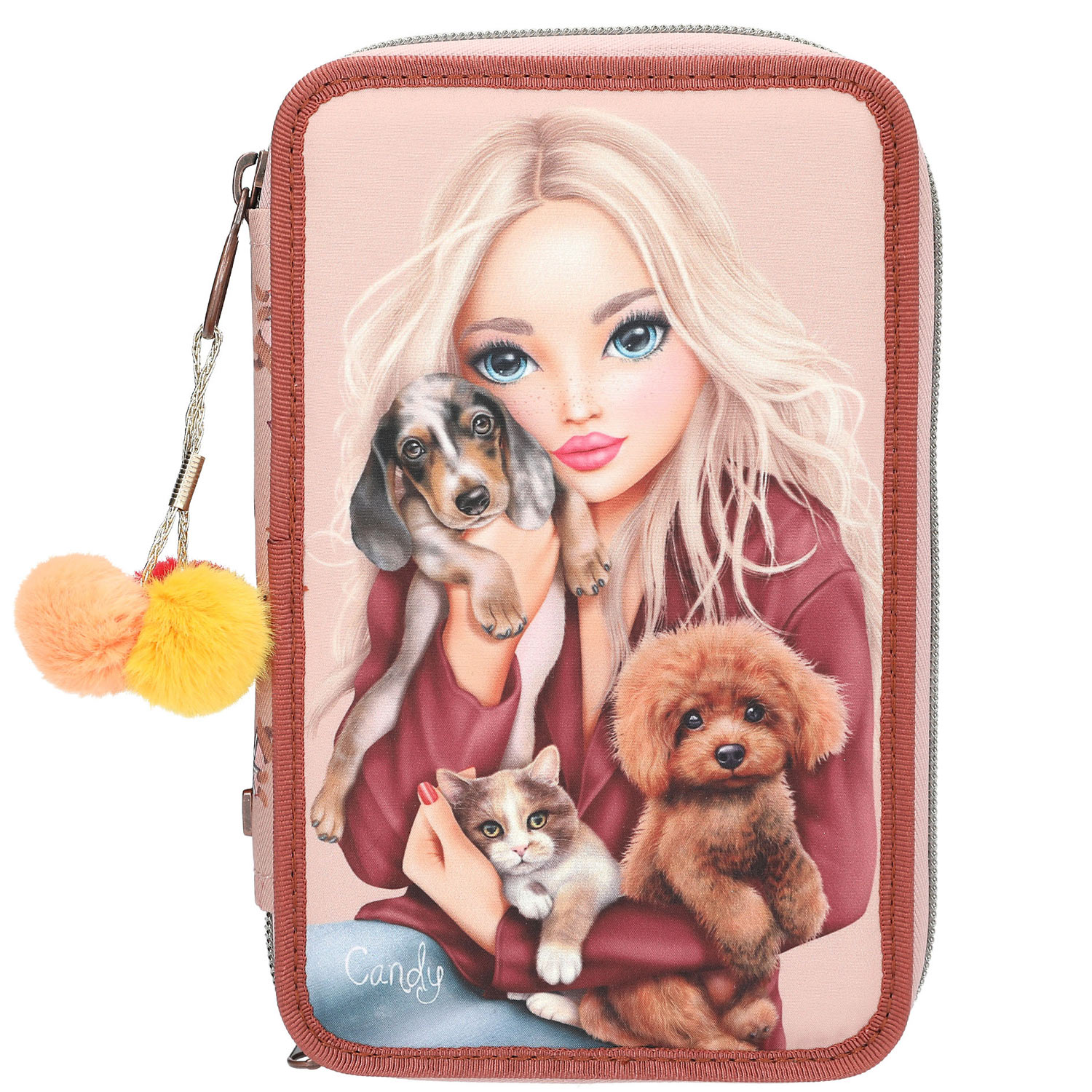 Depesche 3-Fach Federtasche TOPModel FUR EVER FRIENDS Rosa Abbildung 1