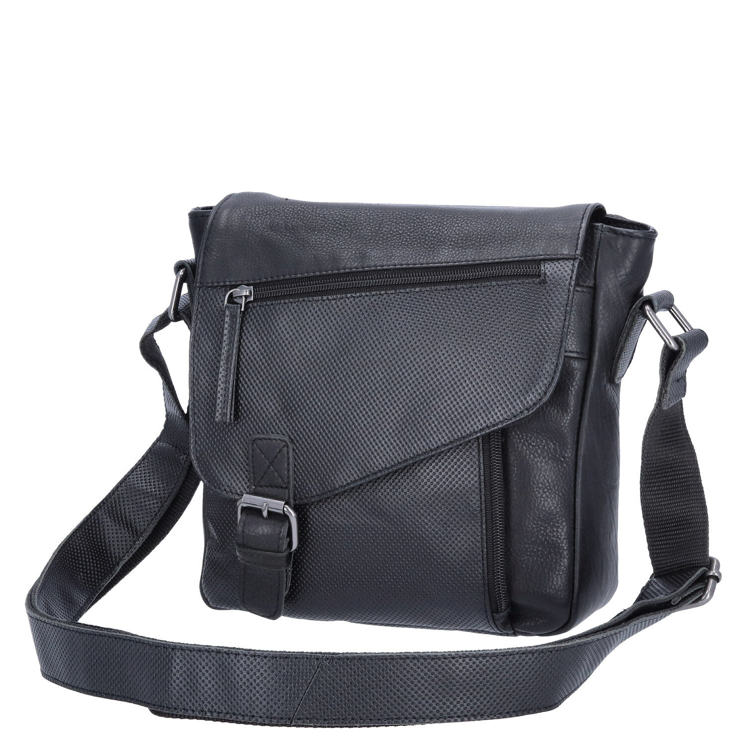 The Skandinavian Brand Damen Leder Schultertasche  Black
