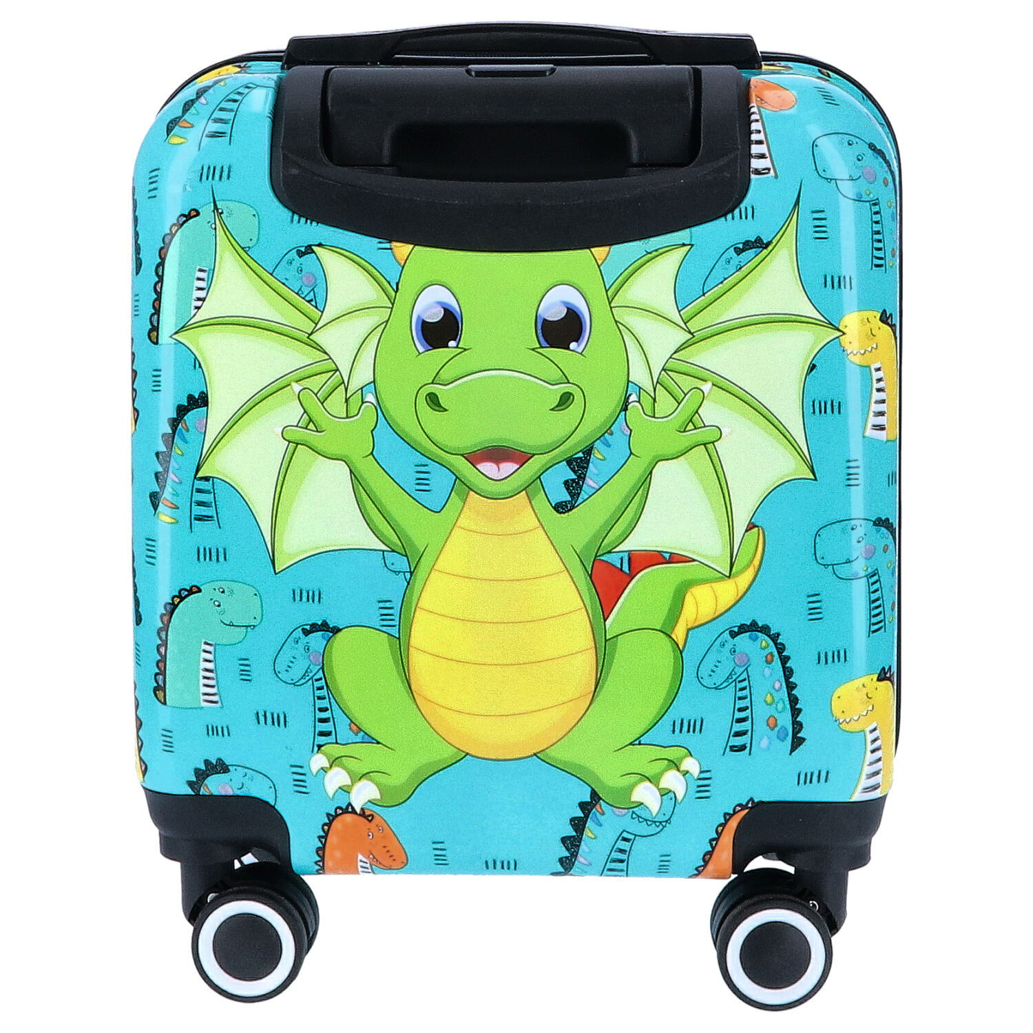 TheTrueC Kindertrolley 4 Rollen Dino  grün Abbildung 3