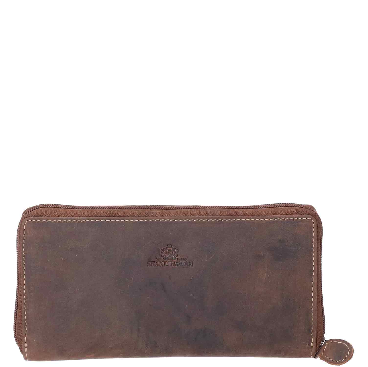 The Skandinavian Brand RFID Zip Wallet Hunter  tan